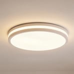 Arnim LED plafondlamp, wit, kunststof, Ø 49cm, IP44