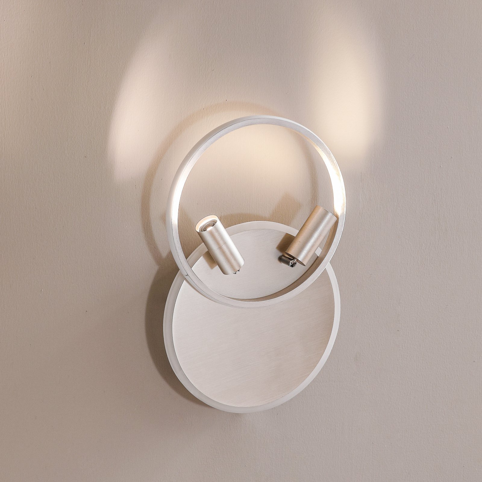 Lucande Tival LED-Deckenlampe, rund, nickel