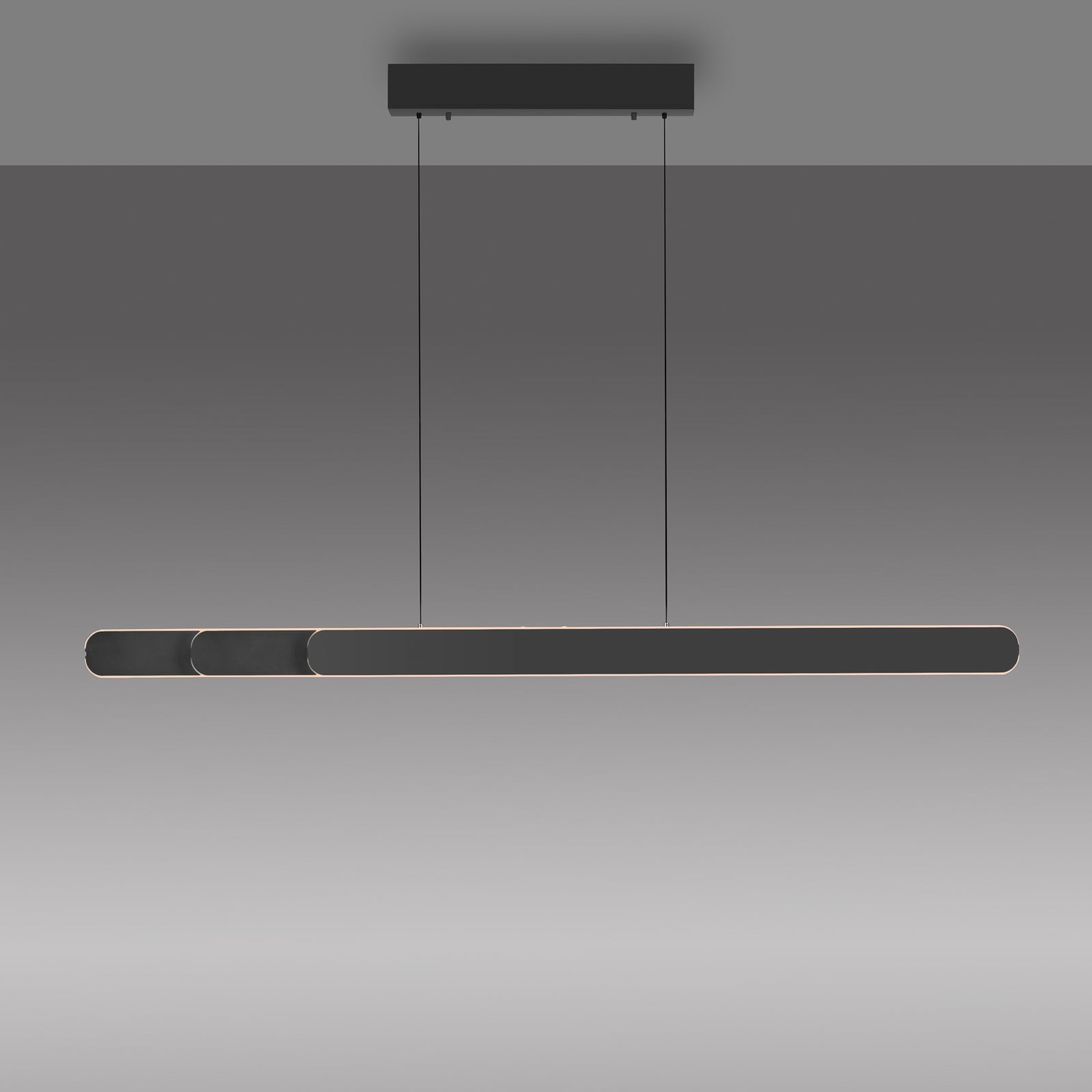 LED-riippvalgusti ADRIANA ROUND, must, pikkus 160 cm, metall, CCT