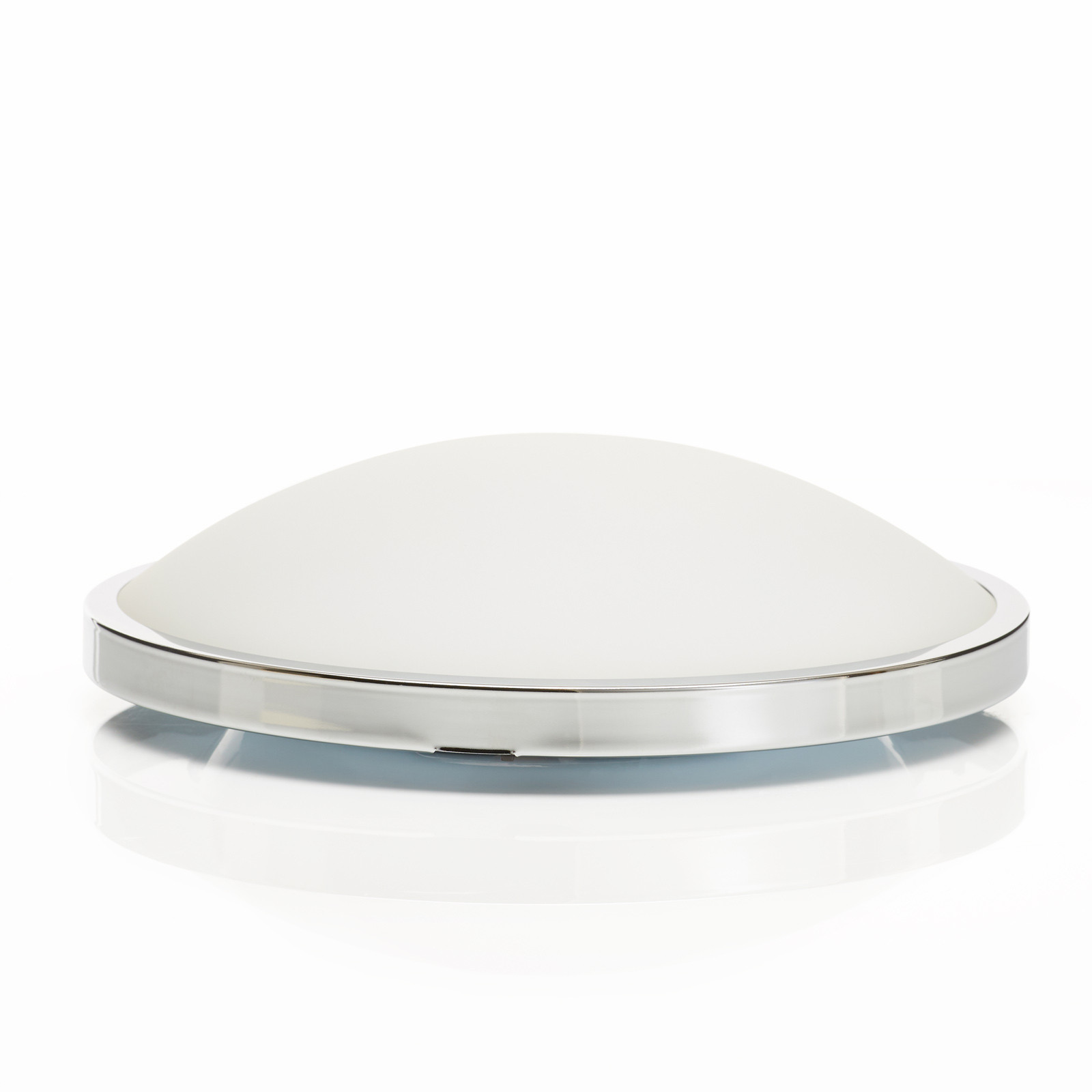 Fabas Luce Plafonieră și aplică de perete Plaza 31 cm crom - Camera de zi / sufragerie - Modern - alb - Metal