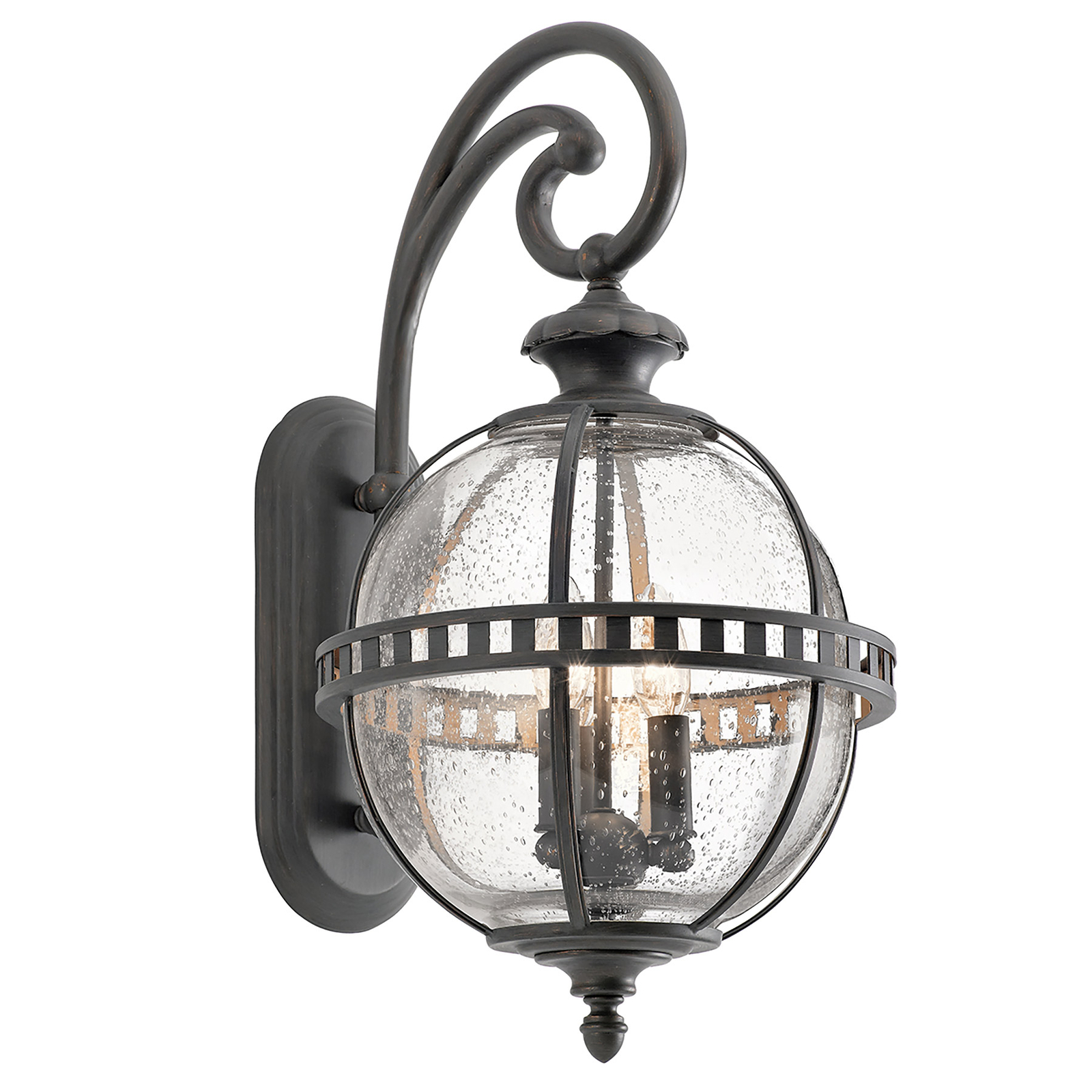 Halleron outdoor wall light, Ø 30.5cm, Londonderry