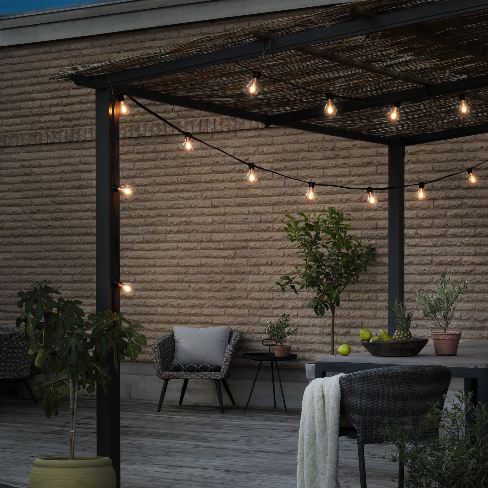 LED lichtketting op zonne-energie voor feestjes, 6,2 W, amberkleurig, IP44, LED lichtketting op zonne-energie voor feestjes, 6,2 W, amberkleurig, IP44,