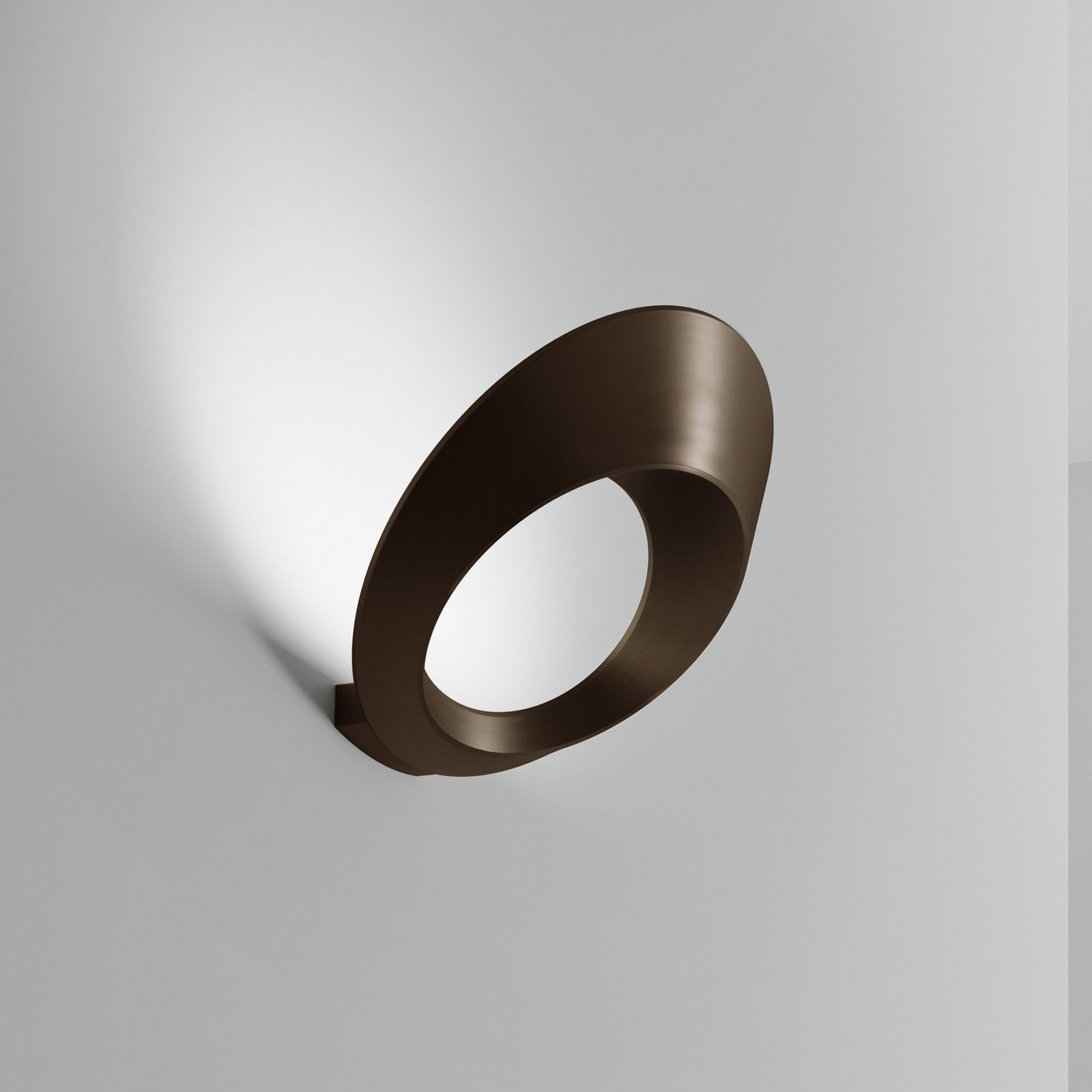 LED wall light Olo, bronze-coloured, metal, 25.5 cm wide