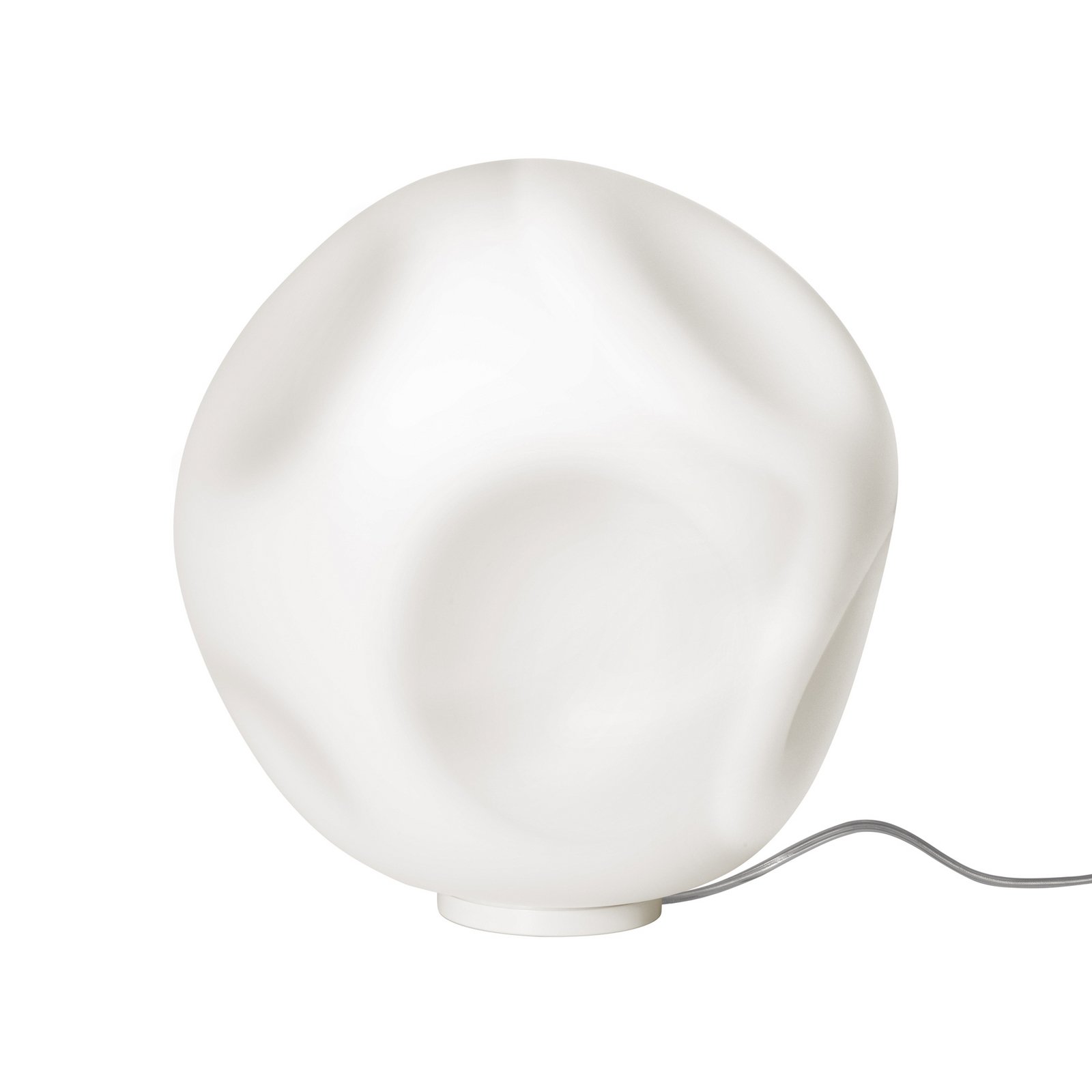 Hoba Grande Tischlampe, Ø 36 cm, ein/aus, Glas - Foscarini