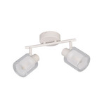 Plafoniera Neralo, a 2 luci, grigio chiaro, metallo, E14