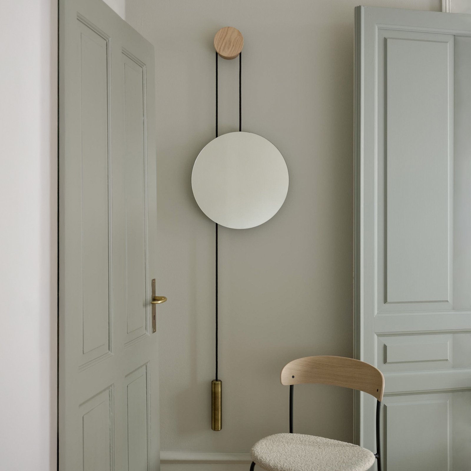 Rise & Shine Miroir Natural Oak/Brass - New Works