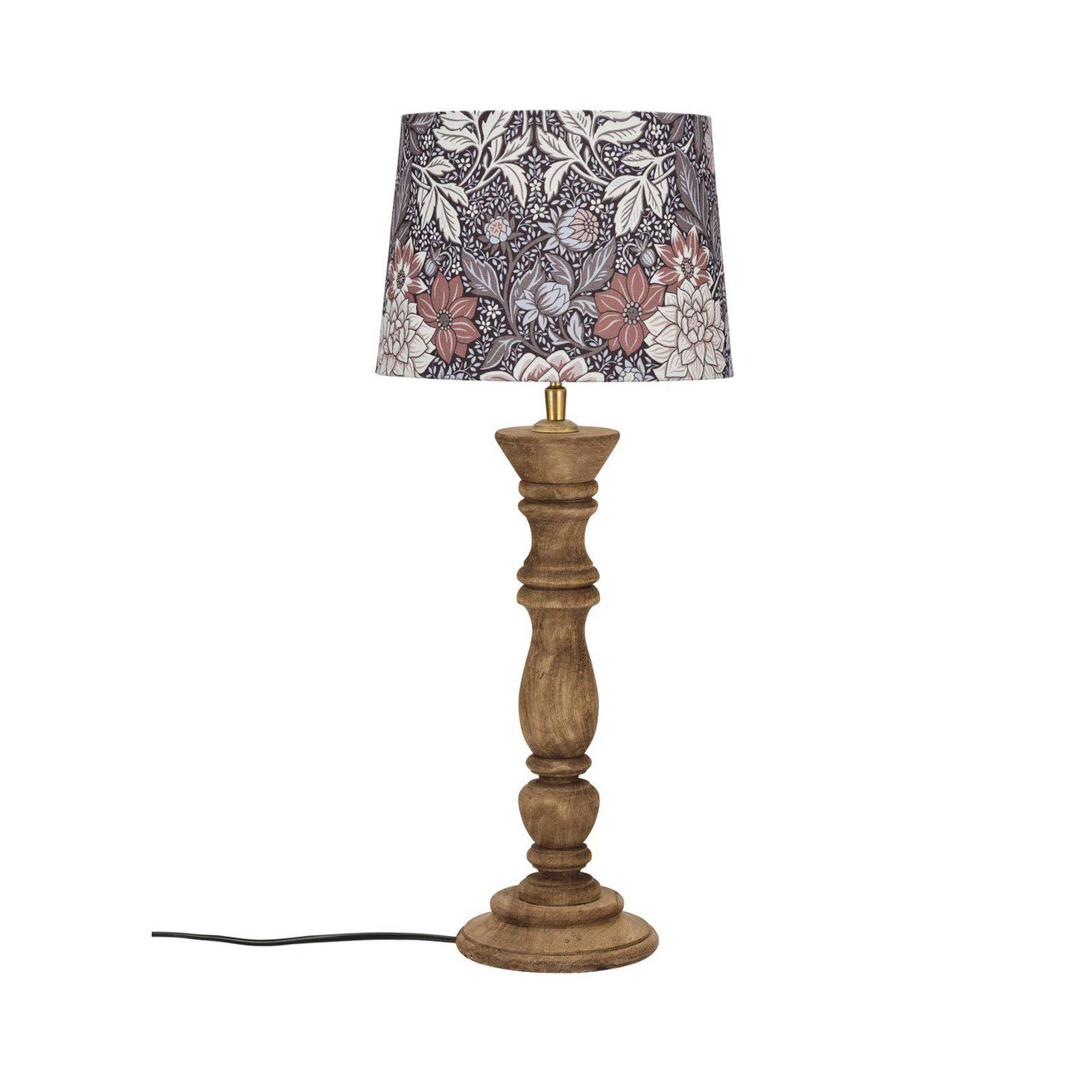 PR Home Tischlampe Lodge Sofia Dahlie braun Ø 25cm Höhe 59cm günstig online kaufen