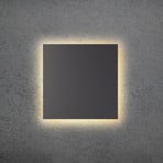 LED-væglampe BLADE Q, antracit, 34 x 34 cm, metal, dæmpbar