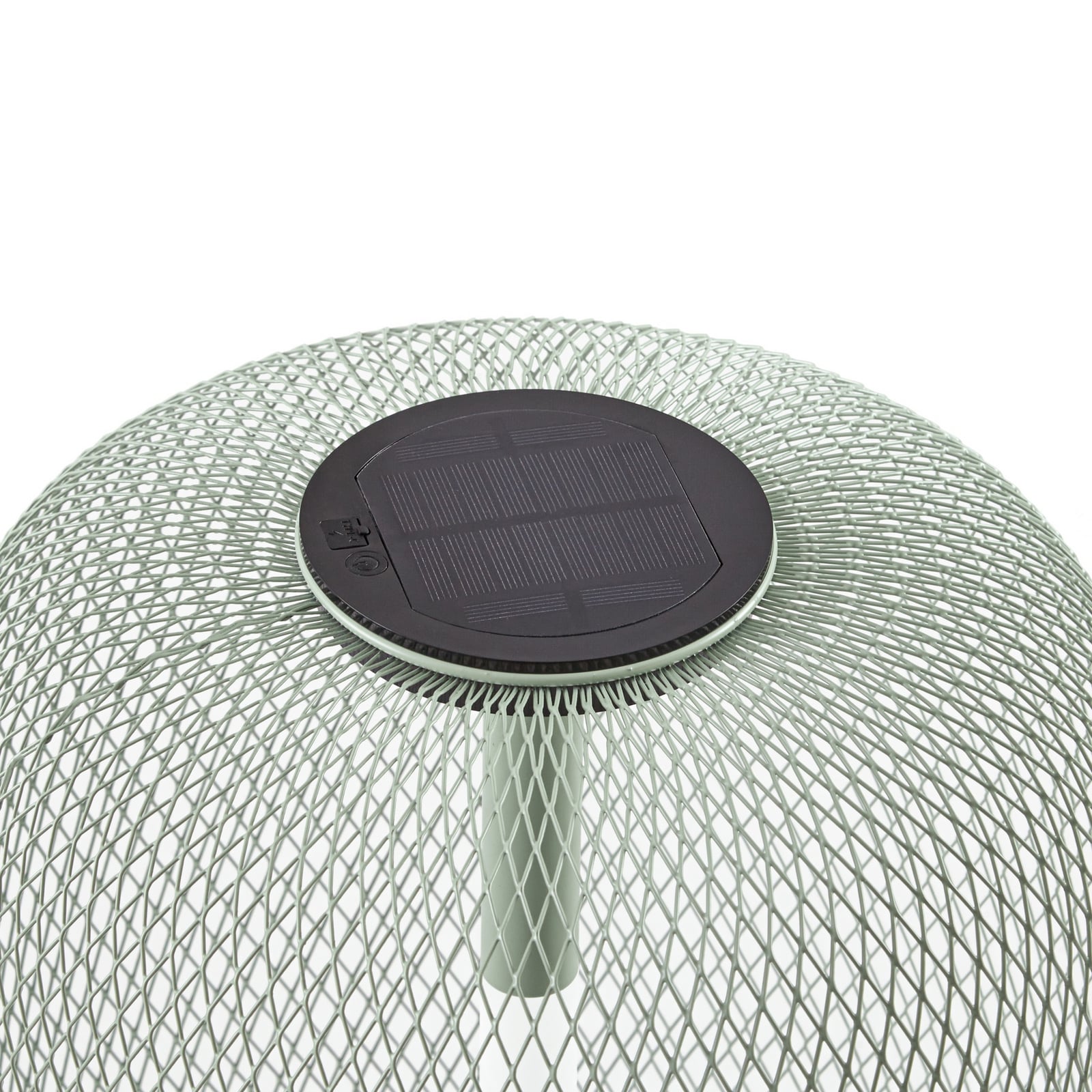 Lucande LED-solcellelampe med jordspyd, Faylen, salviegrønn, IP65