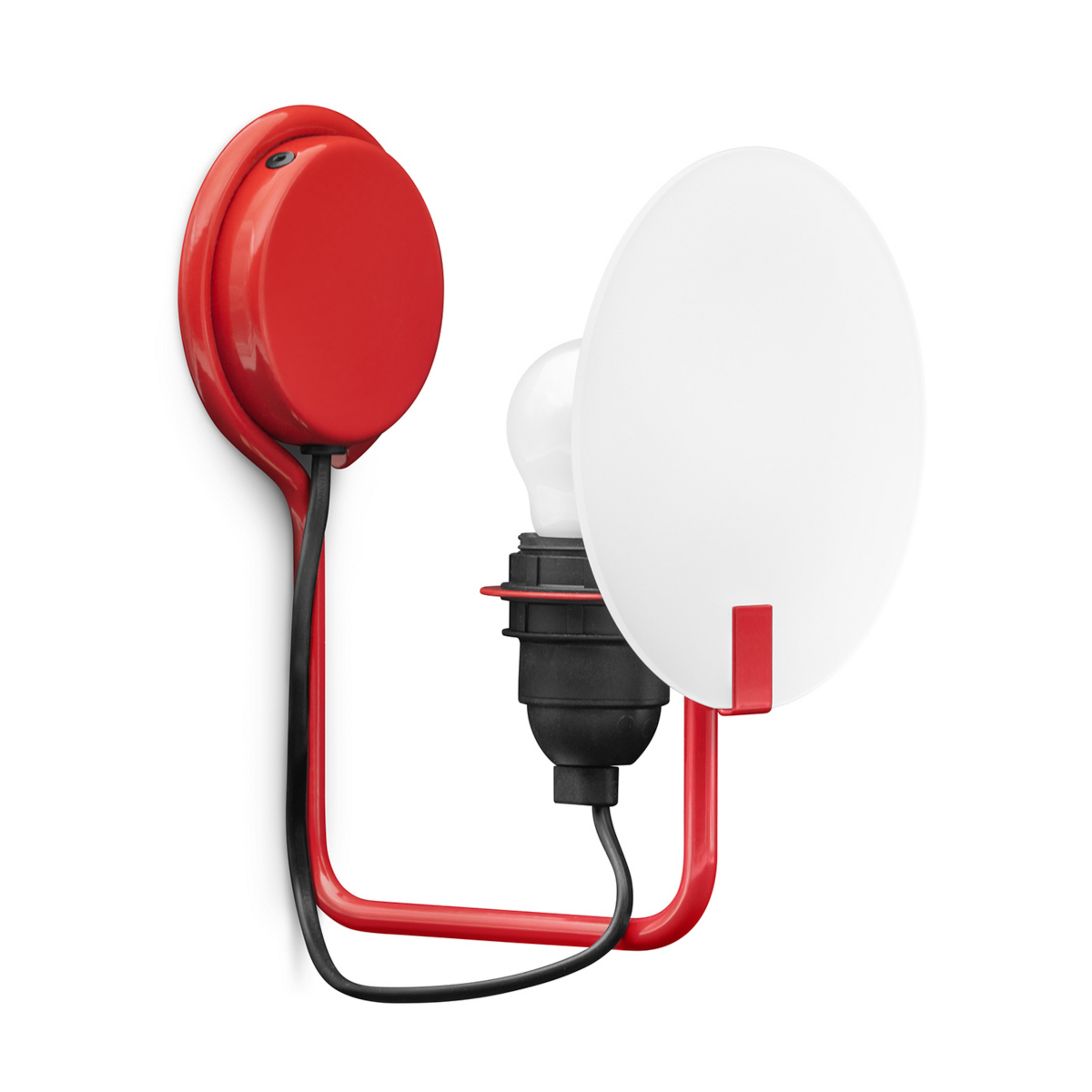 Bugia LED-Wandleuchte, rot, einflammig - Stilnovo