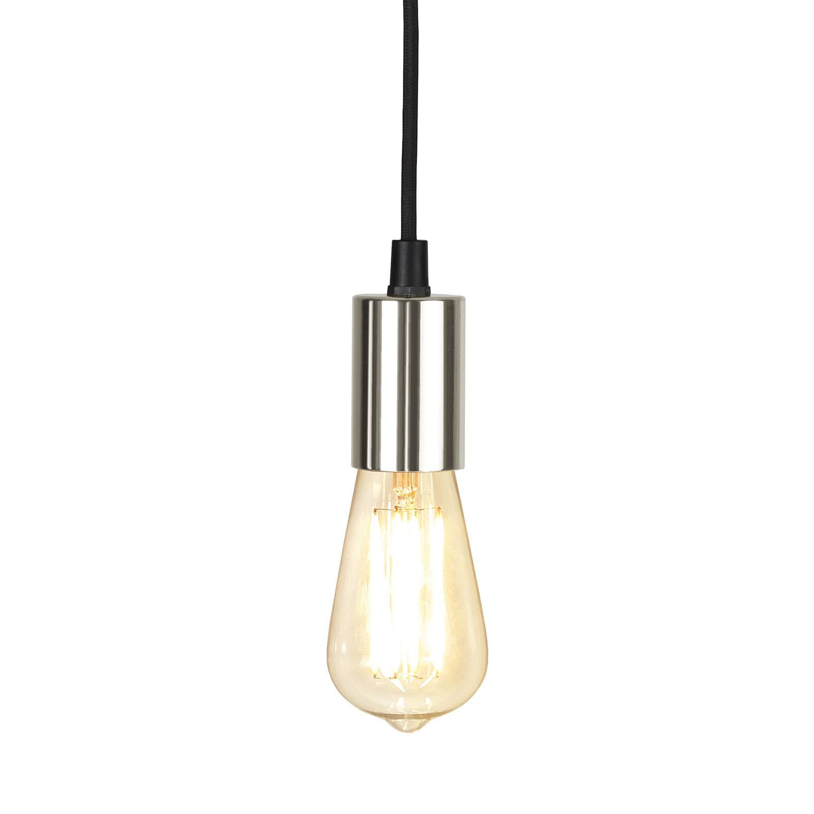 E27-Fassung Stil mit Kabel, silberfarben
