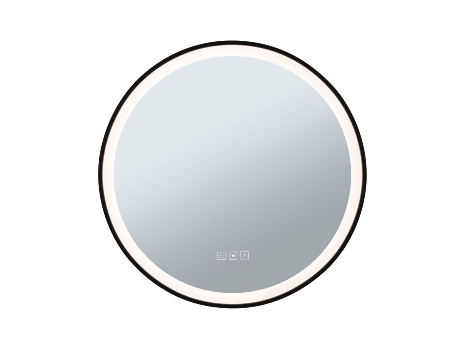 Mirra LED Illuminated Mirror IP44 Dim. Round Ø59 Svart/Mirror - Paulmann