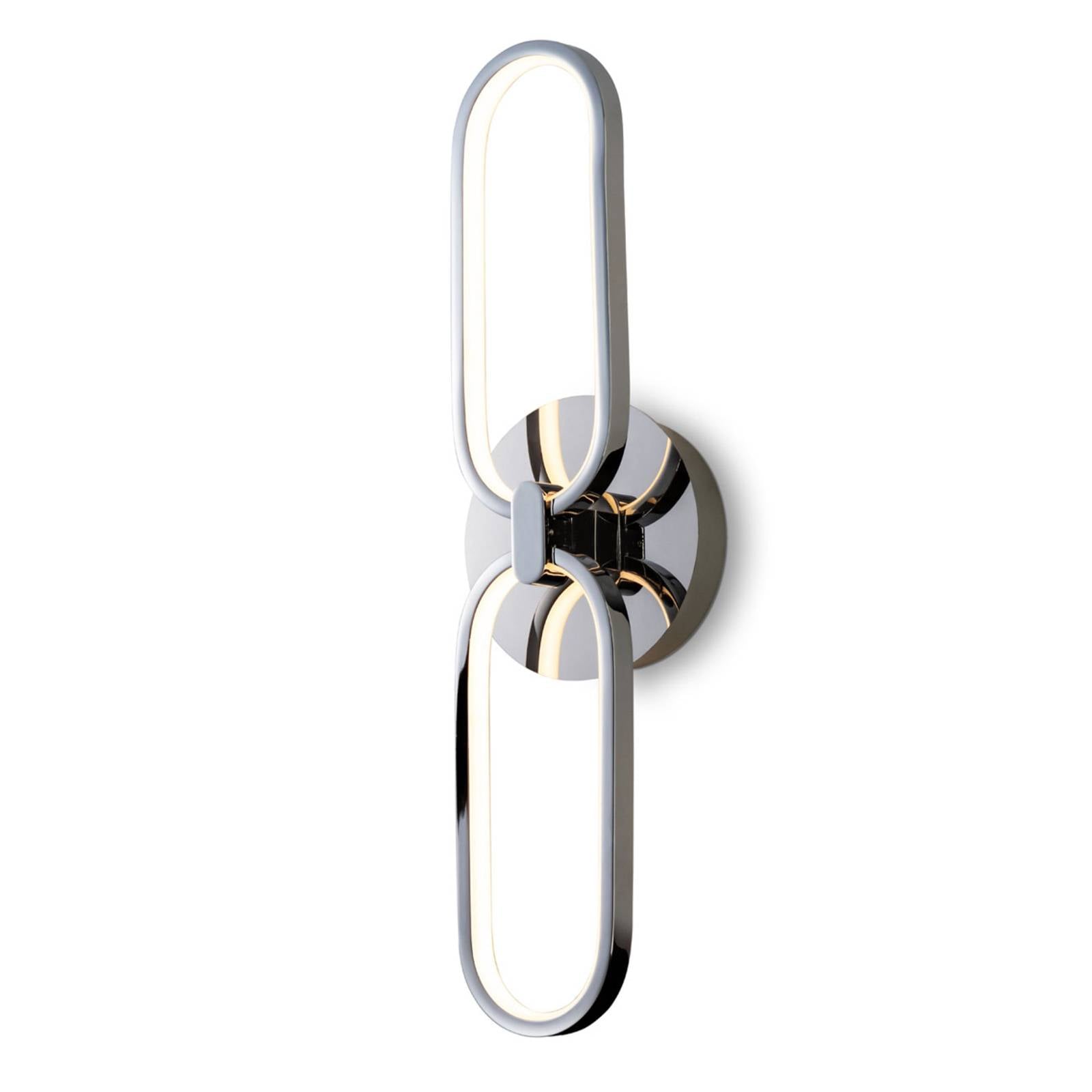LED-Wandleuchte Colette, zweiflammig, chrom