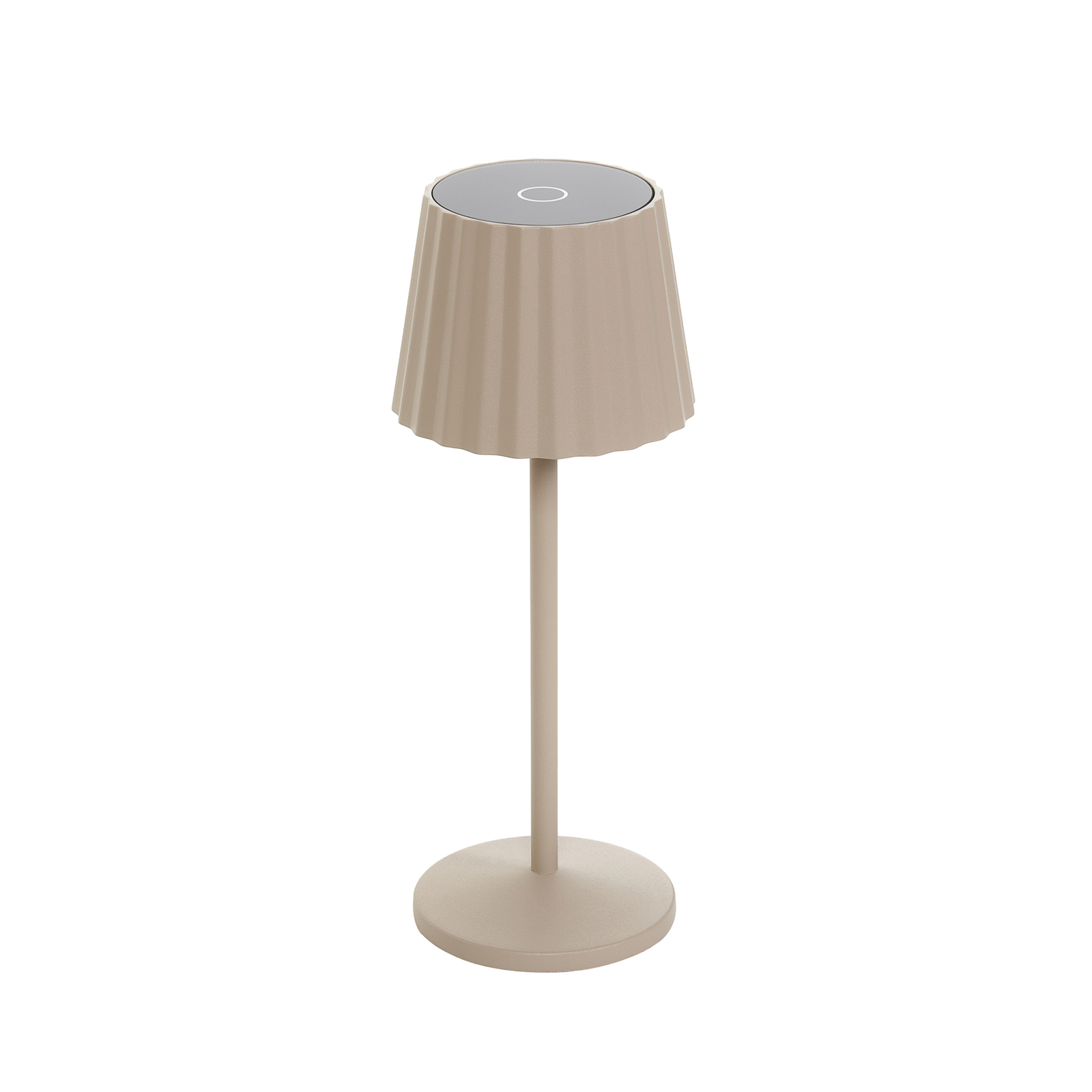 Lindby LED-bordslampa Esali, beige, set om 3, aluminium