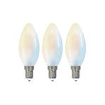 LUUMR Smart LED kapljična svetilka komplet 3 E14 4,2W CCT prozorna Tuya