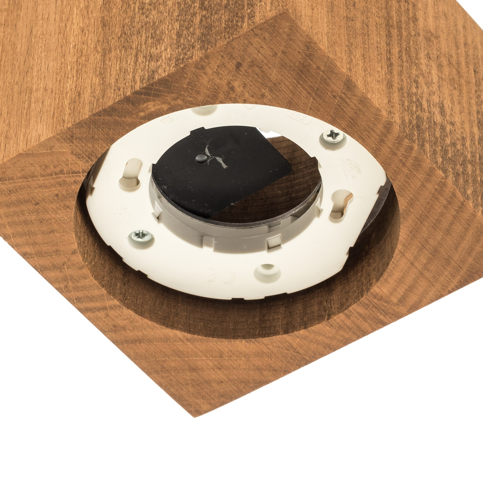 Envostar Ernest downlight GX53 en bois, angulaire