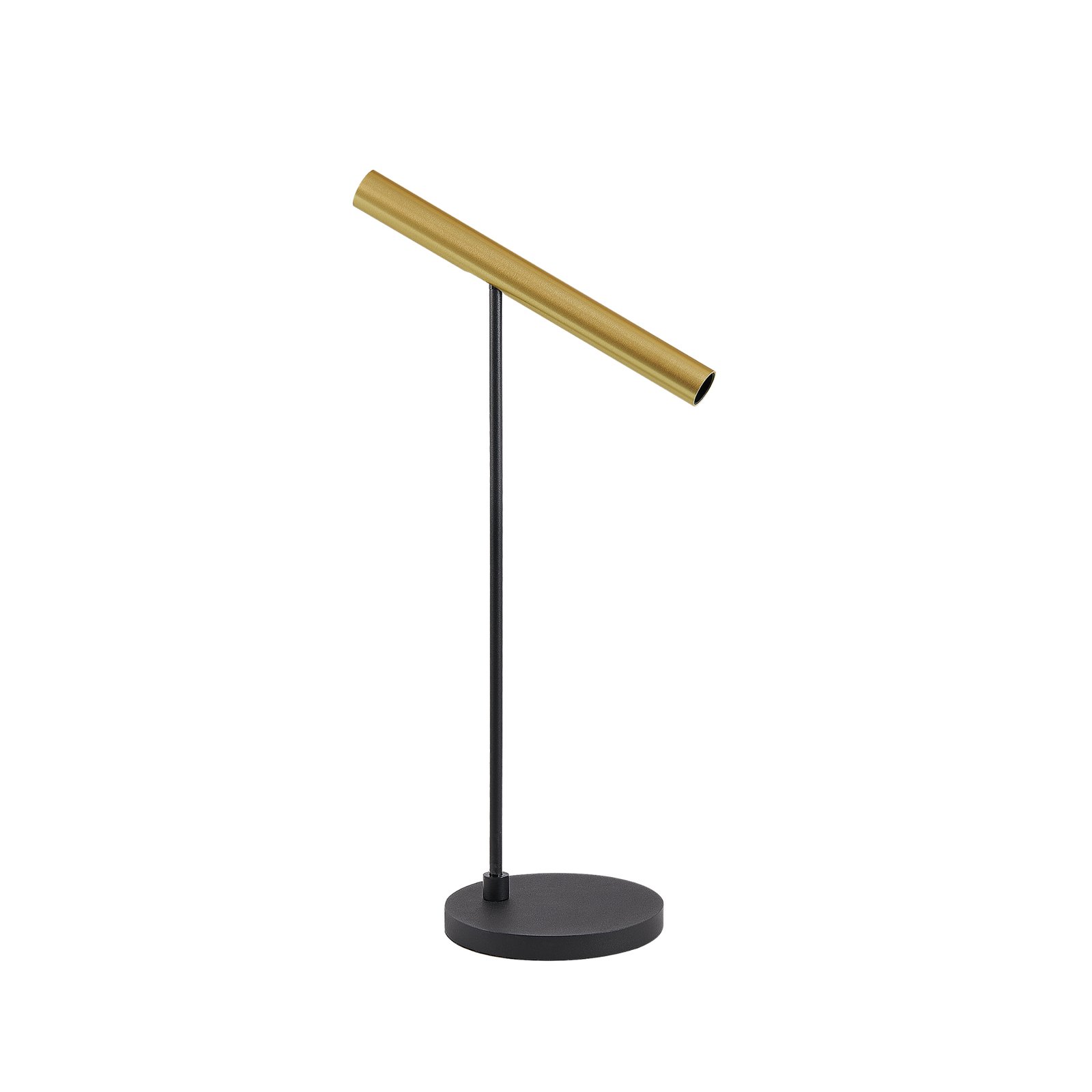 Candeeiro de mesa LED Molto Luce Meyjo T, preto/dourado, alumínio