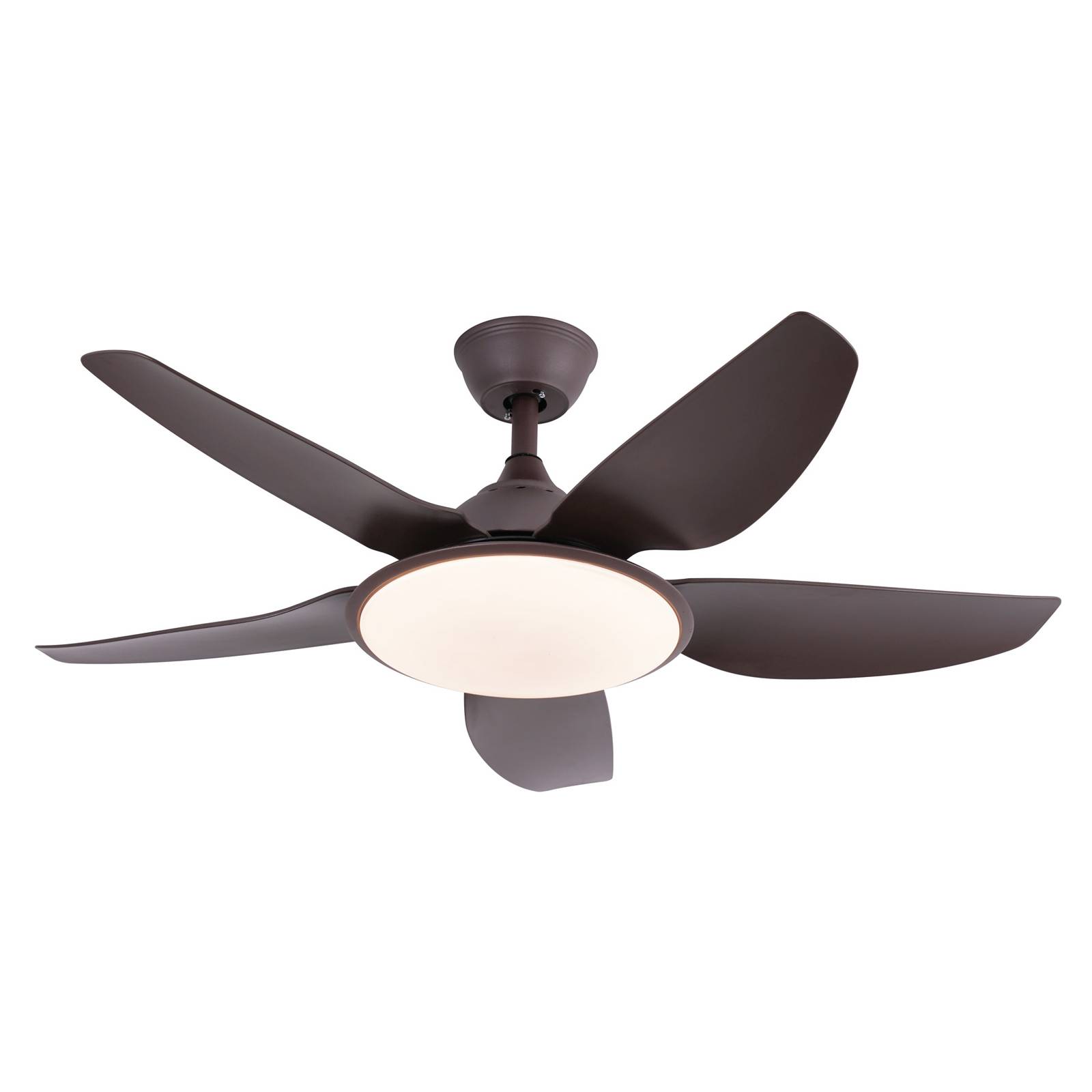 Starluna Kajima LED ceiling fan, coffee, for Living / Dining Room, iron, acrylic, ABS, 32 W, H: 36 cm