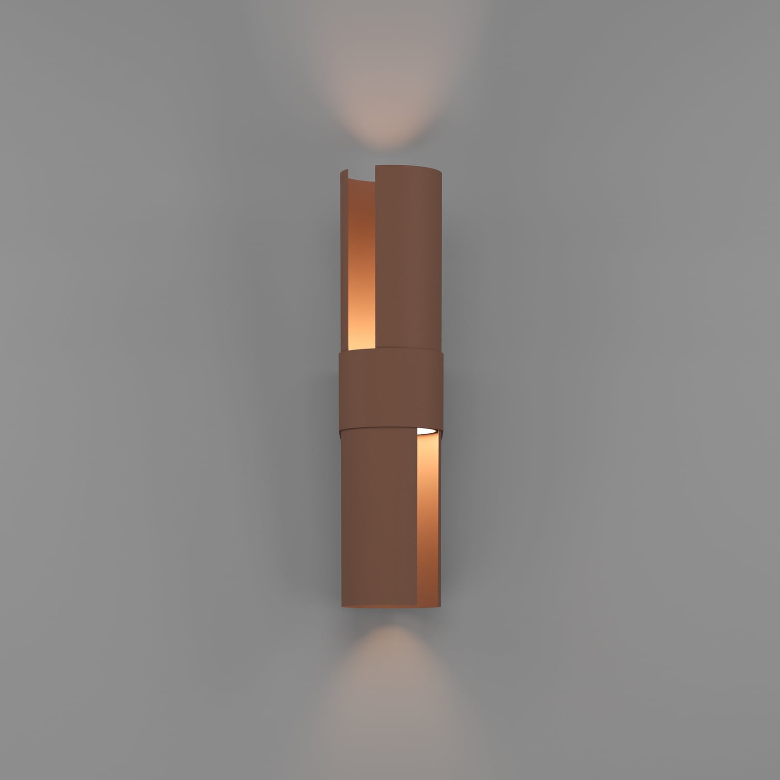 Montelauro LED vanjska zidna svjetiljka, boje hrđe, visine 32 cm, metalna