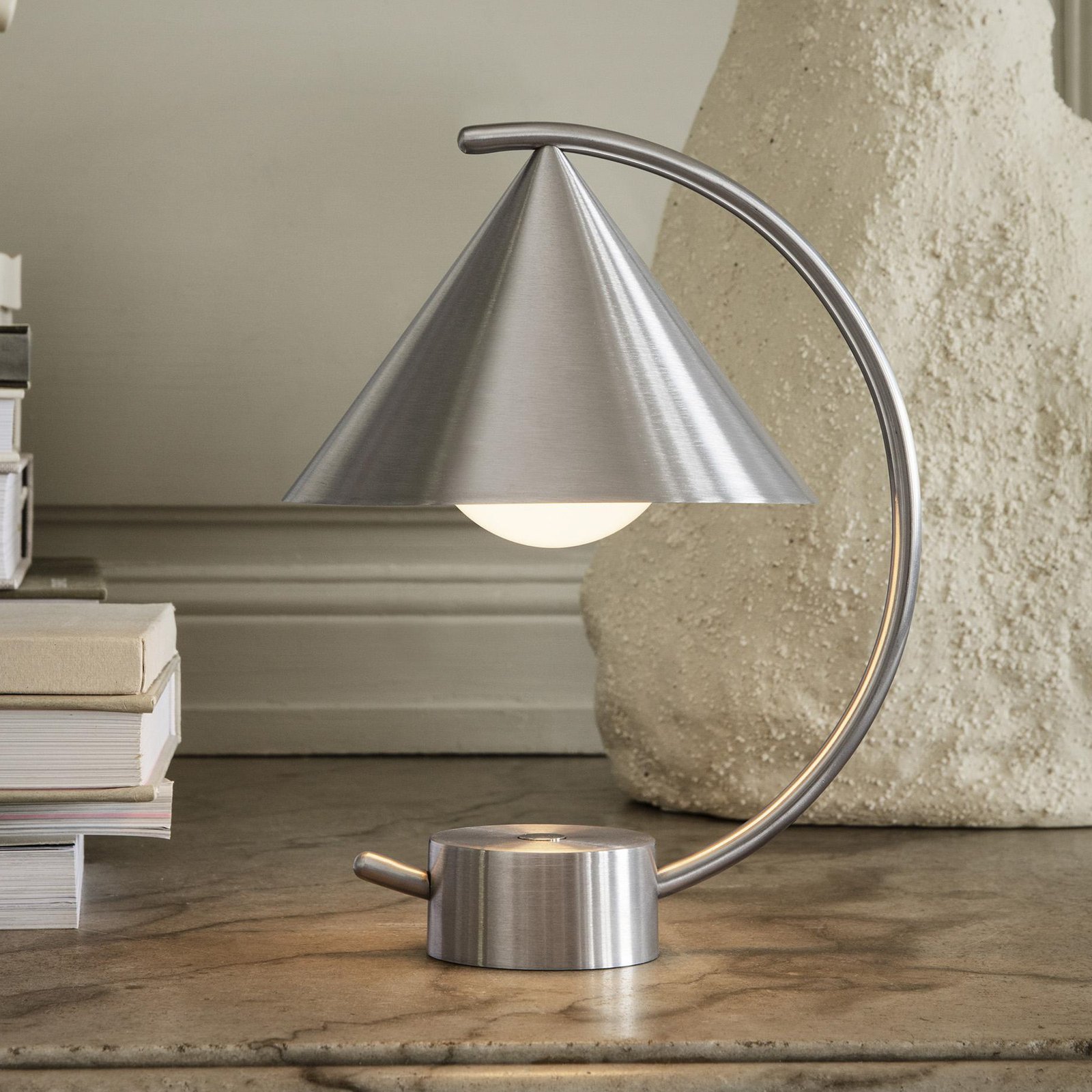 Meridian Portable Lámpara de Sobremesa Brushed Steel - Ferm Living
