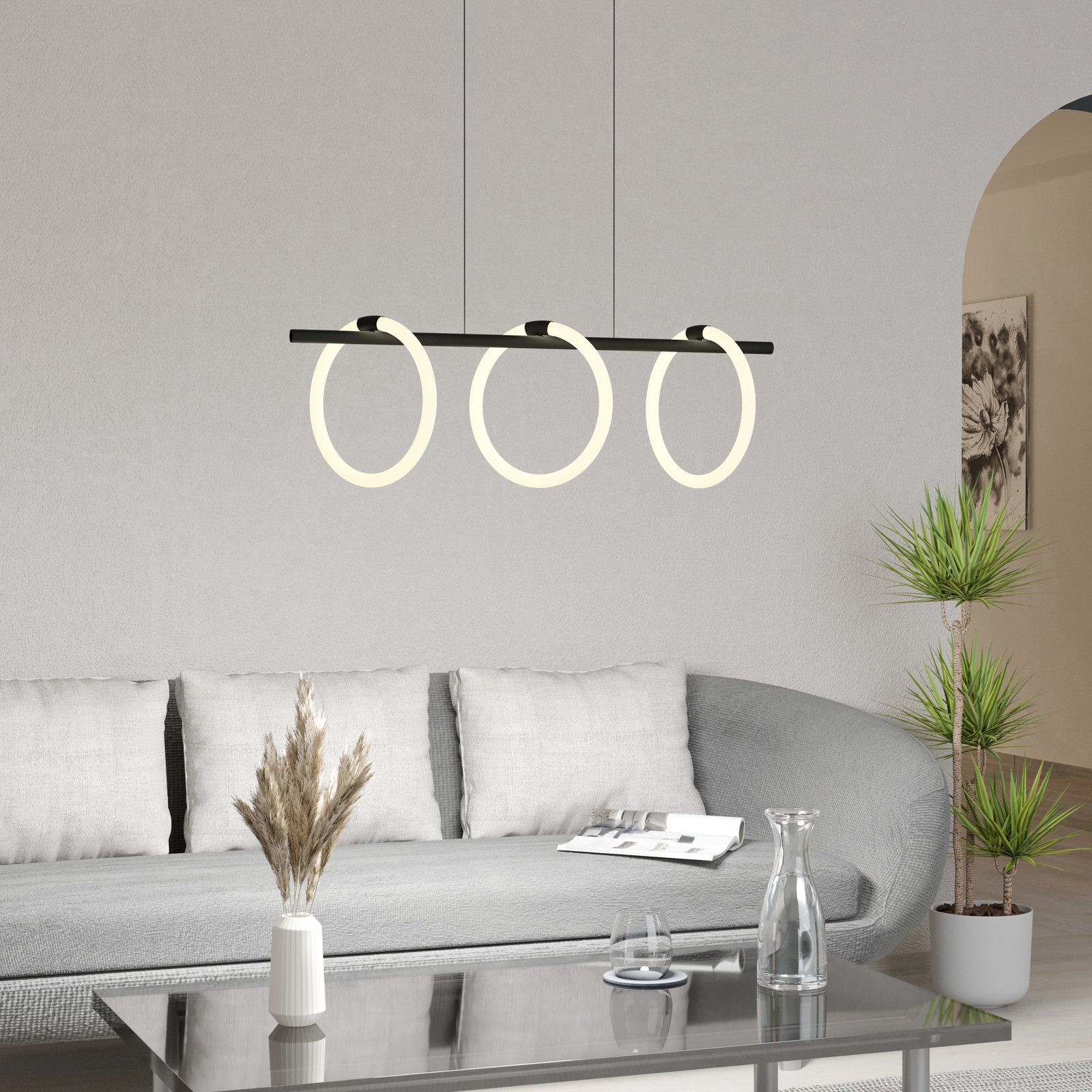 Caranacoa LED κρεμαστό φωτιστικό, τριών λαμπτήρων