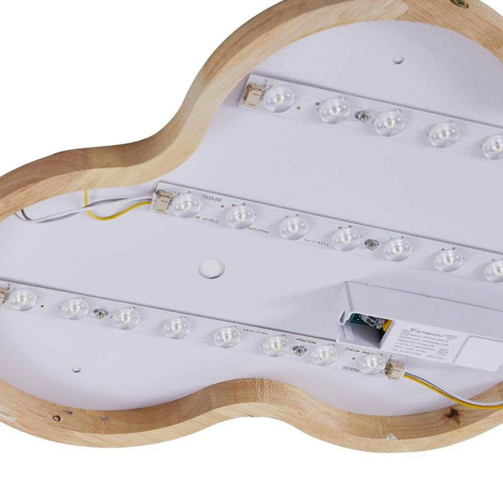 Pilvi LED Lampa Sufitowa Biały/Drewno - Lindby