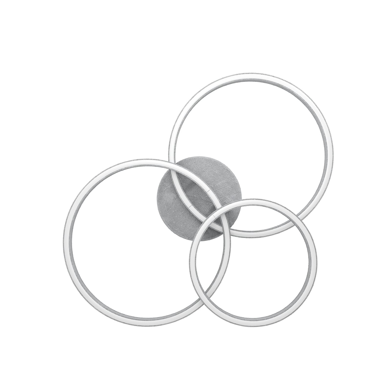 Cadinaro LED ceiling lamp, grey/wood, 73 cm, dimmable - Stars of Light