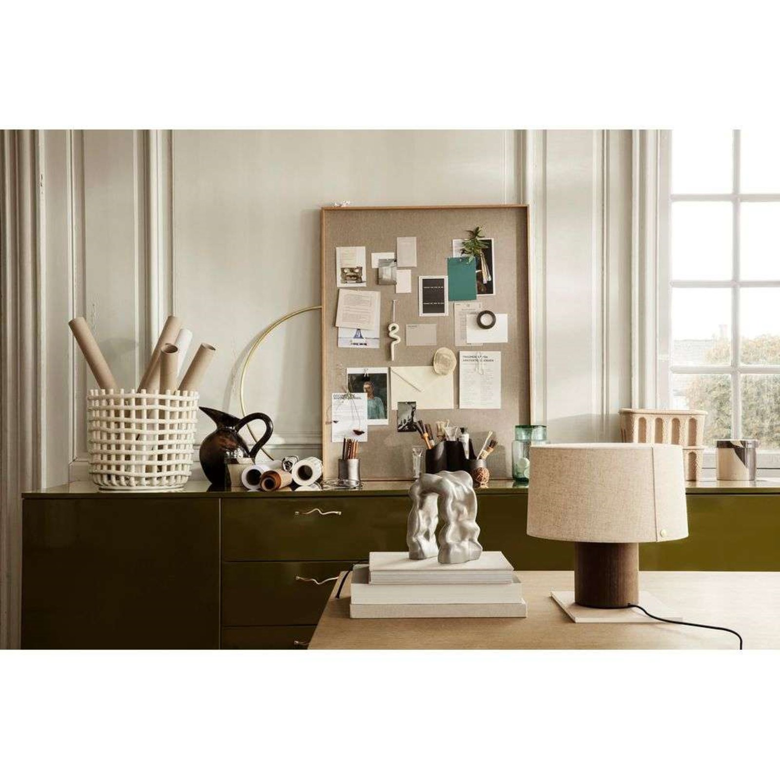 Post Table Lamp Small Solid/Neutral - Ferm Living