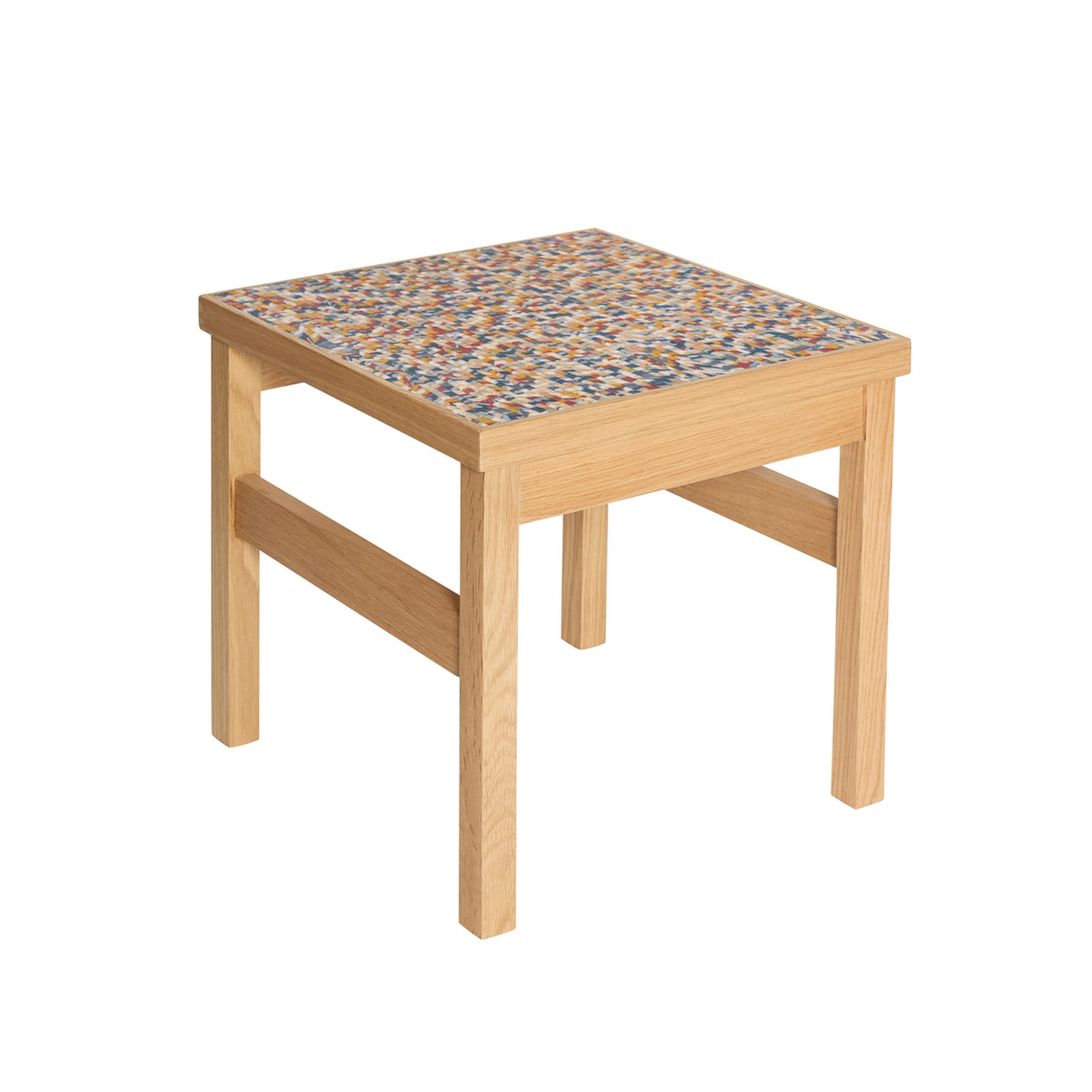 Tavolino Confetti color naturale/colorato, altezza 38 cm - Hübsch