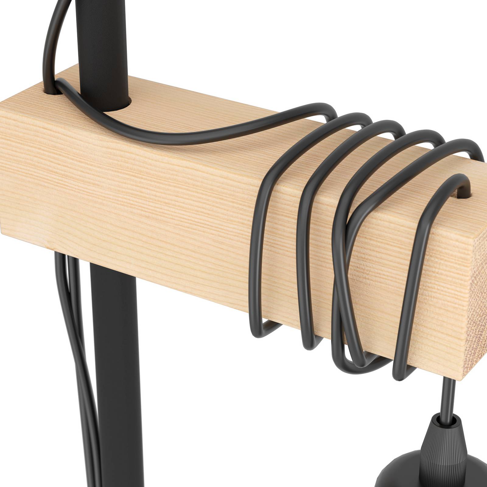  Eglo Eglo Townshend Floor Lamp 2-bulb Black/light Wood 