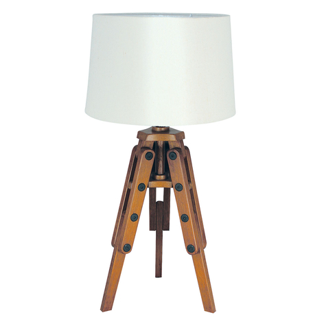 Holz-Tischleuchte Marvin in Stativform