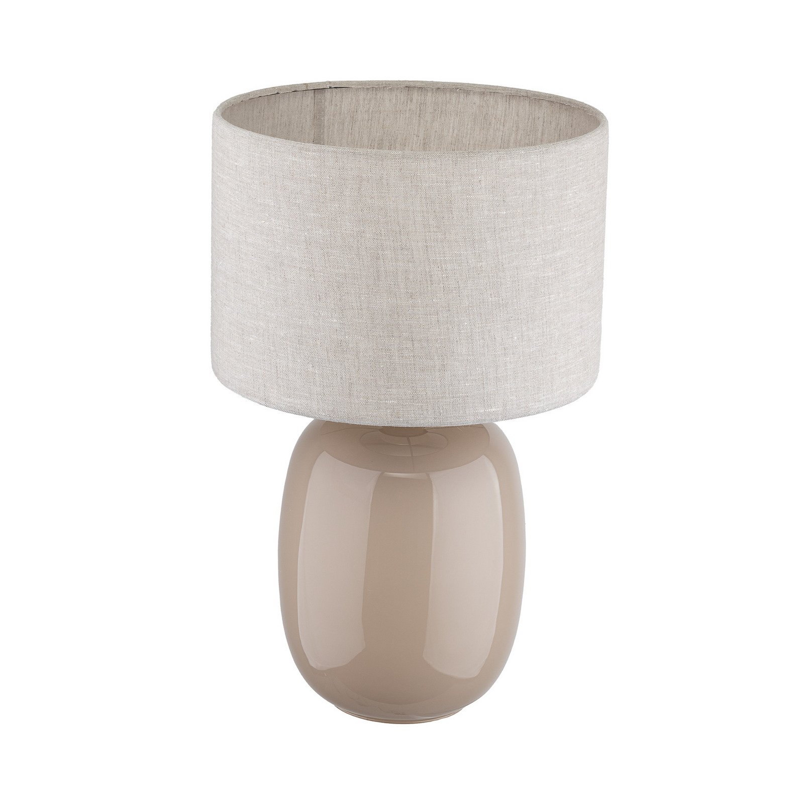 Tafellamp Melody, zandkleurig, textiel, hoogte 48 cm, E27 Tafellamp Melody, zandkleurig, textiel, hoogte 48 cm, E27