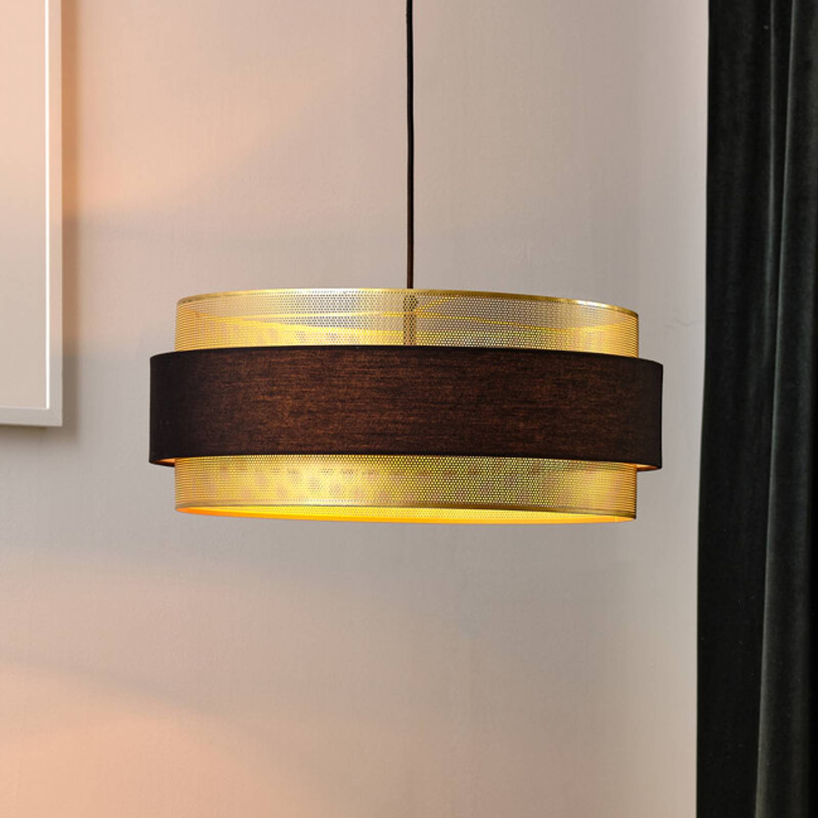 Żyrandol OSRAM Decor Hornet, czarna/złota, E27