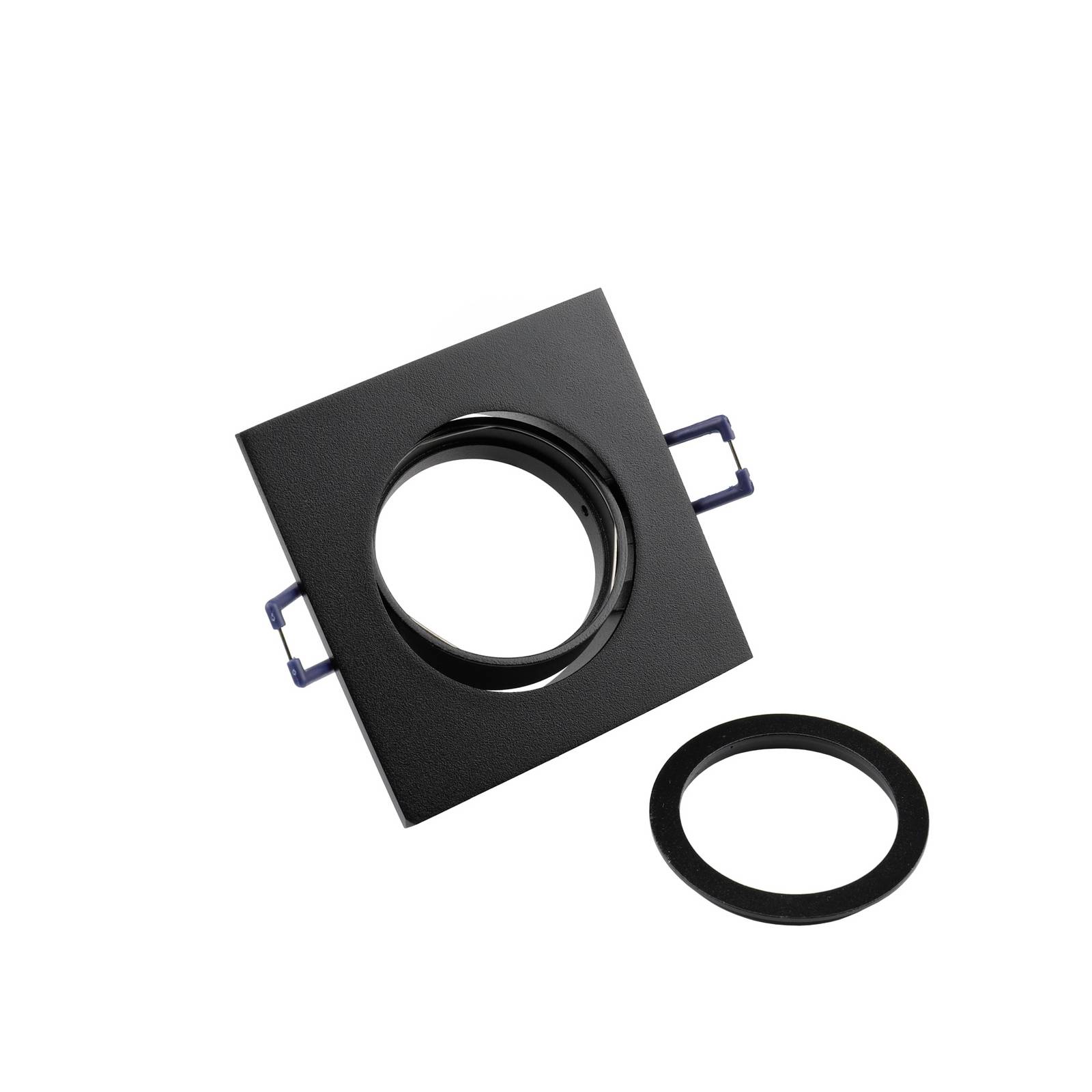 Deckeneinbauleuchte Samsola, schwarz, 9 x 9 cm, Metall günstig online kaufen