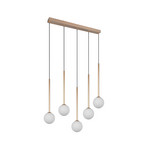 Piekaramā lampa „Firano“, zelta krāsā, garums 107 cm, metāla 5-spuldzes.
