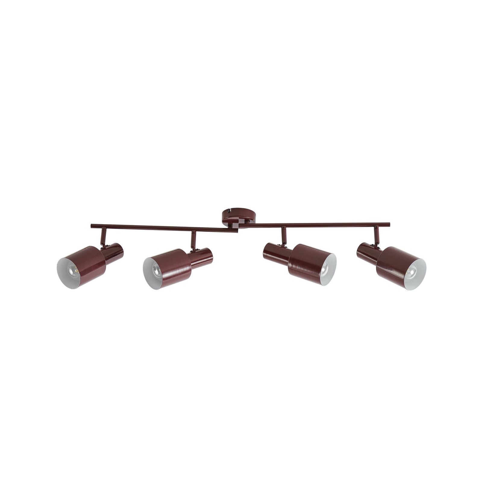 Spot pour plafond Lindby Ovelia, rouge foncé, 80 cm, à 4 lampes, E27
