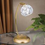 Loodkristal-tafellamp Maderno, goud
