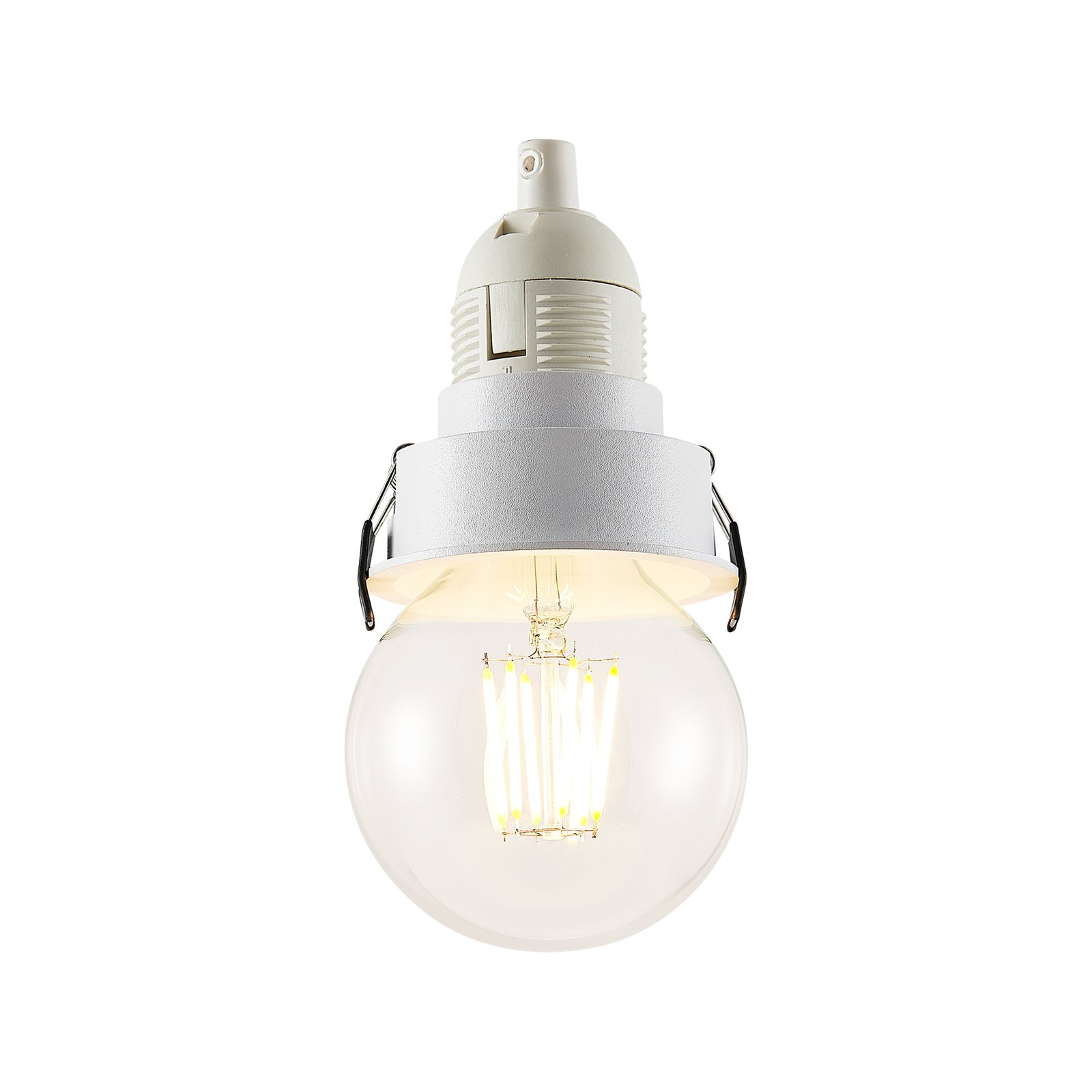 Molto Luce LED-inbyggnadslampa Willi 68R, vit, aluminium, E27