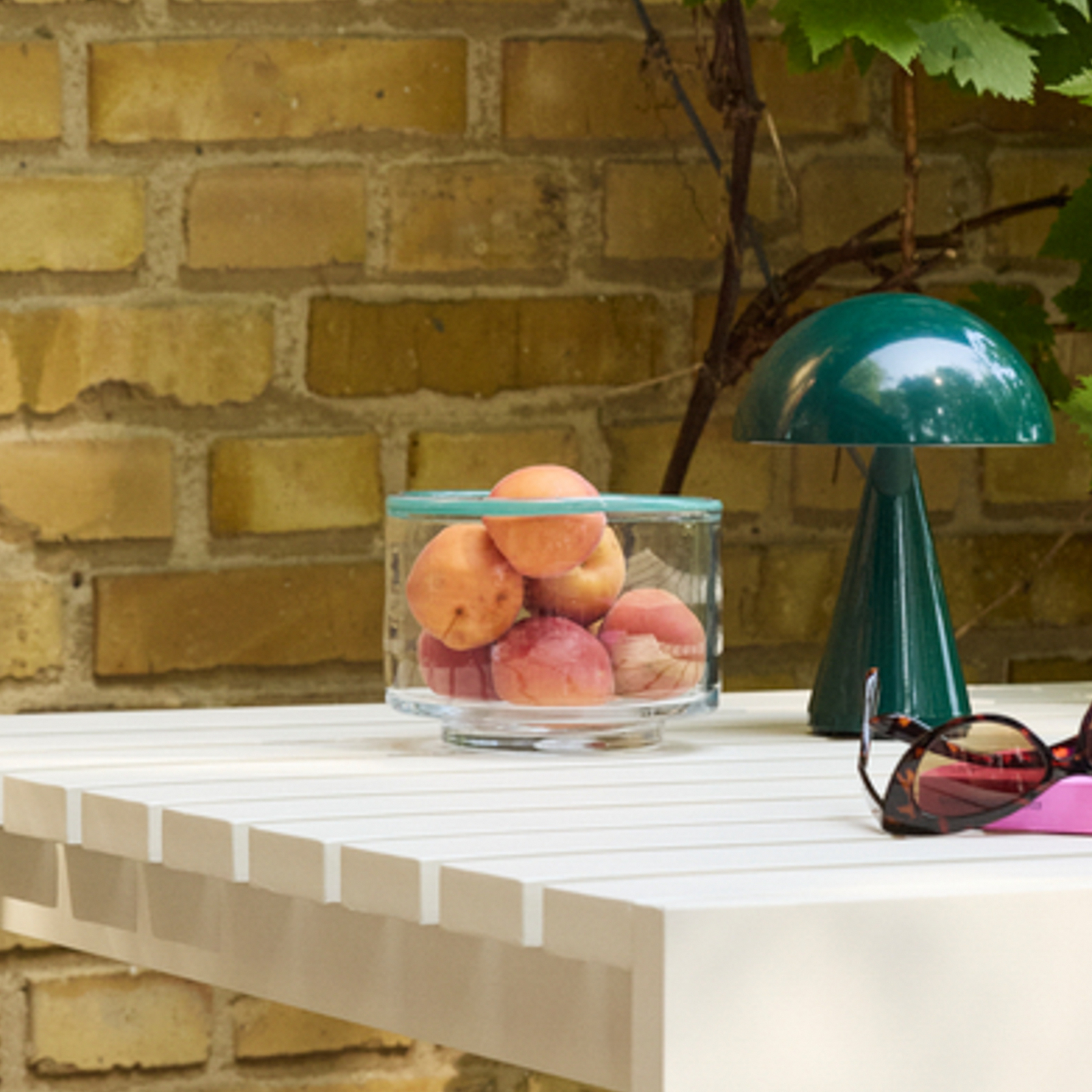 Cuenco Clea transparente/verde, Ø 20 cm, cristal - Hübsch