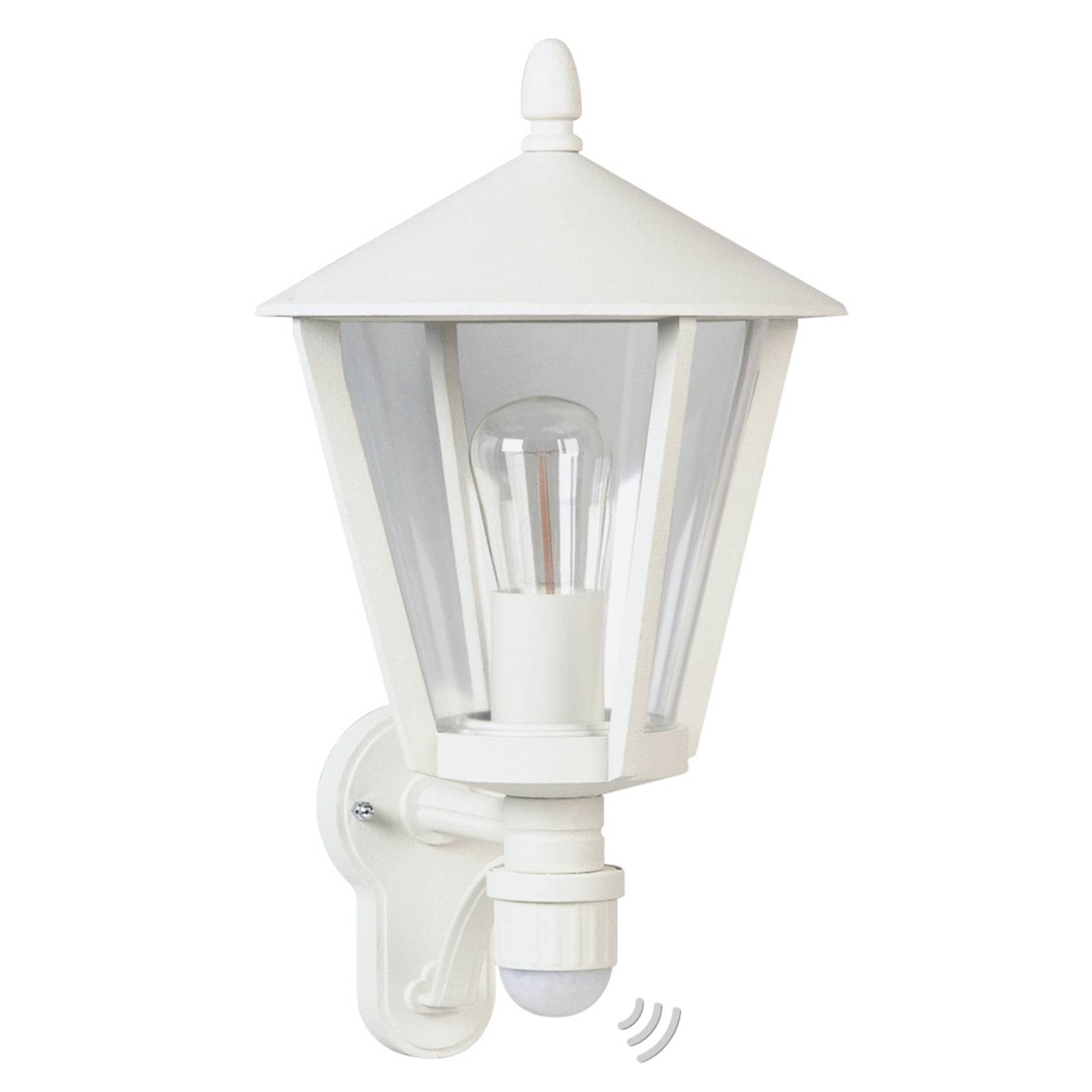 Albert Leuchten Udendørs væglampe 671 i hvid med sensor