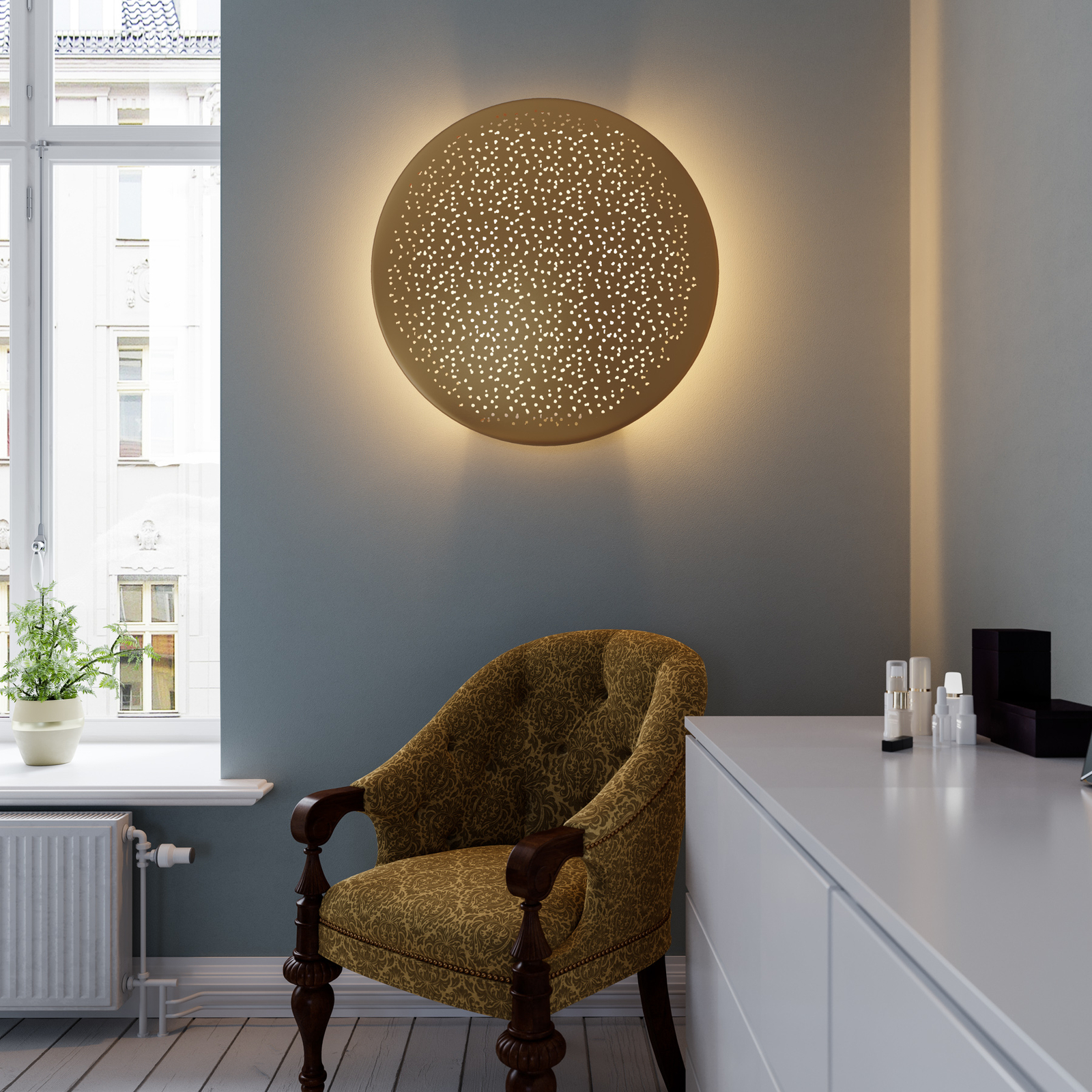 By Rydéns Colby wandlamp Ø 70 cm, goud