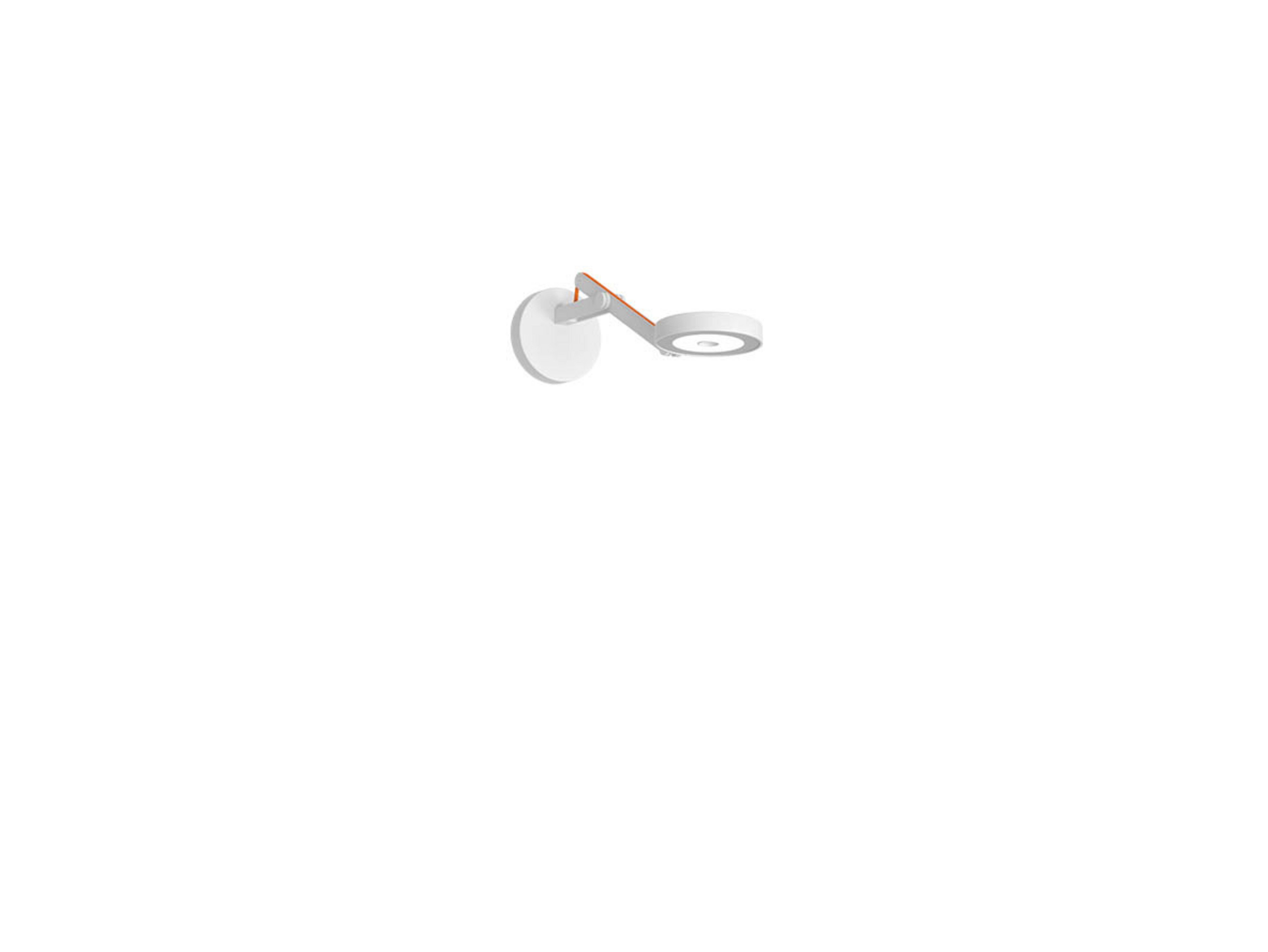 String W0 Applique murale, DTW, mat/blanc/orange - Rotaliana