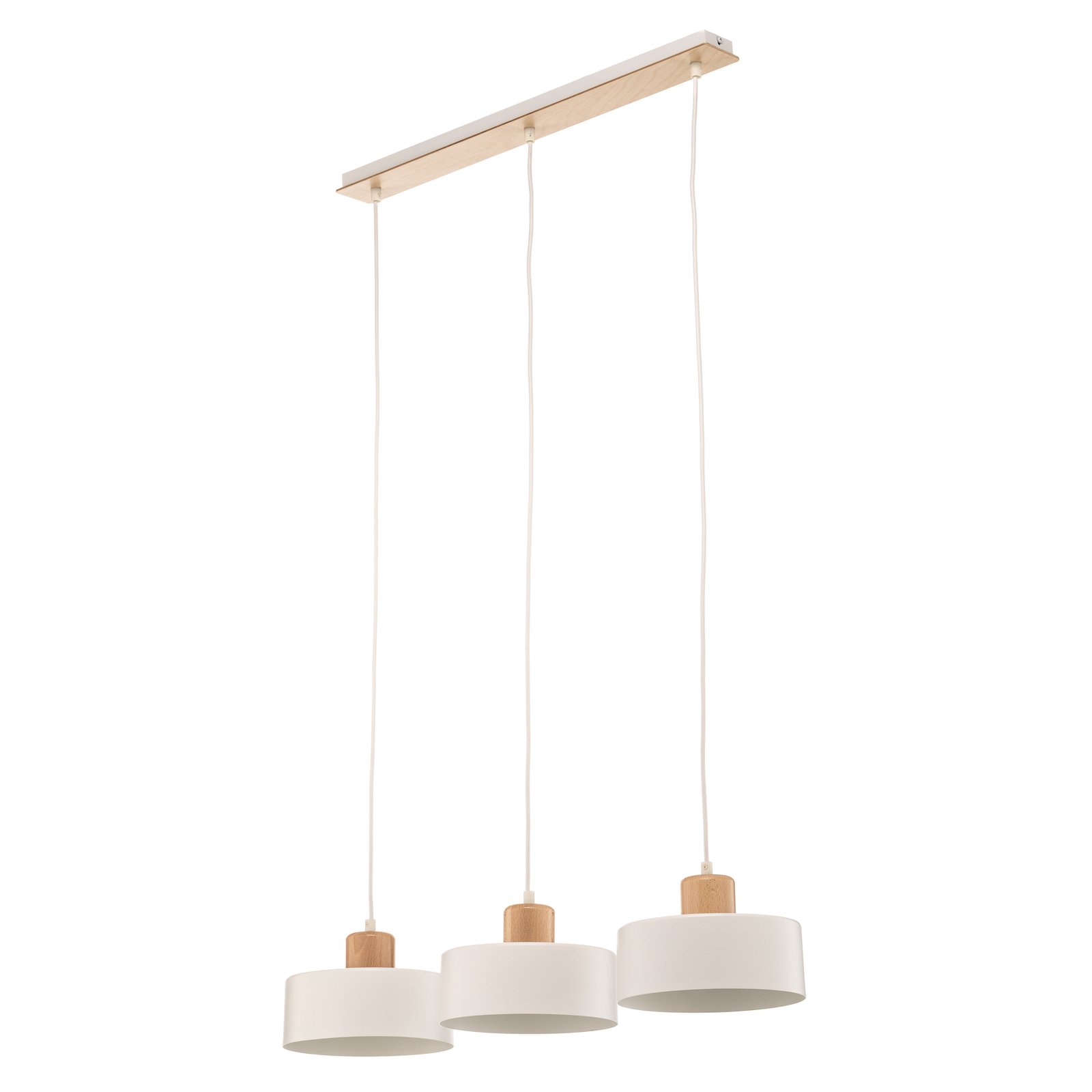 Hanglamp Tako, 3-lamps, wit