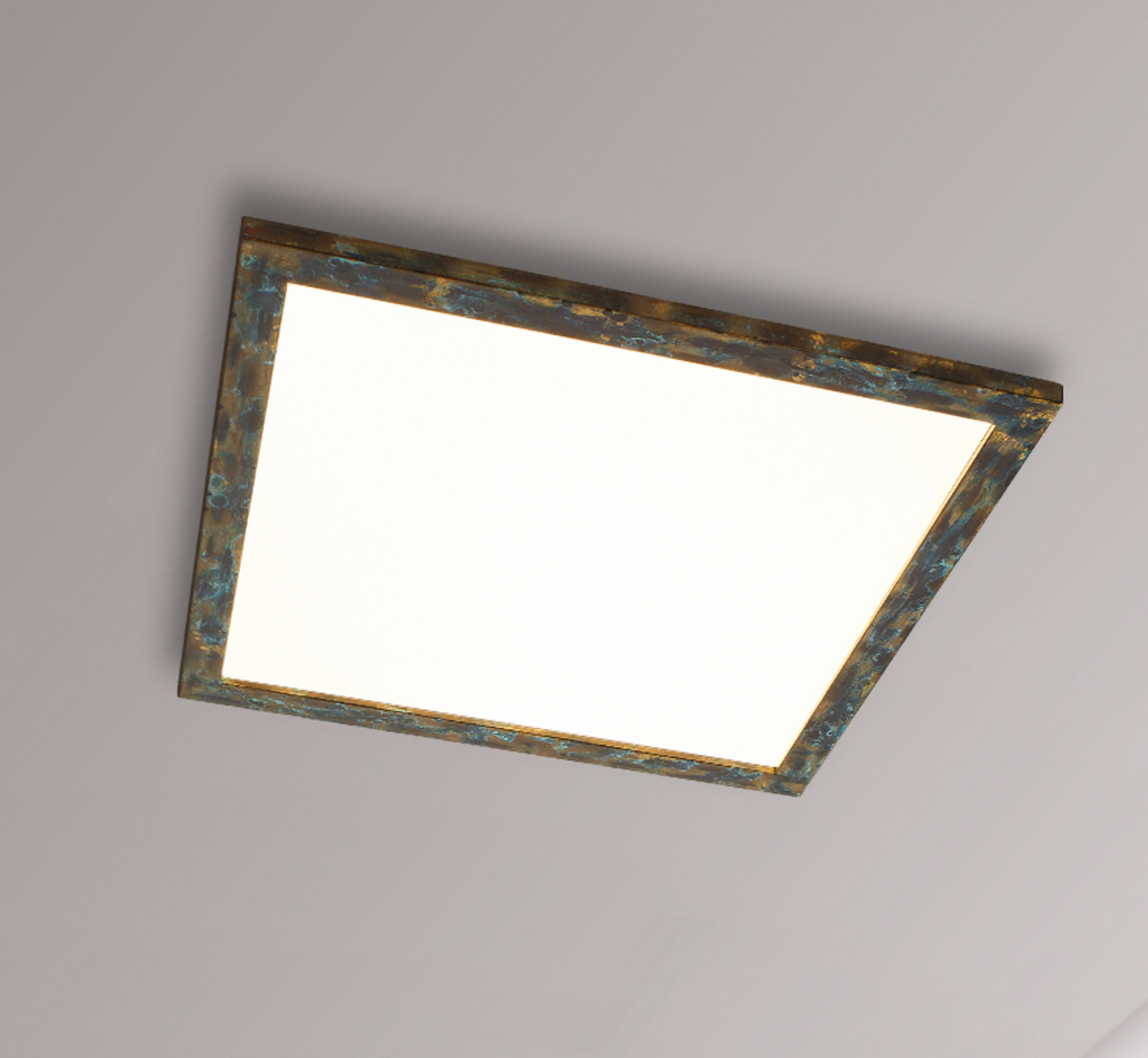 Quitani Aurinor LED панел, златиста патина, 68 cm
