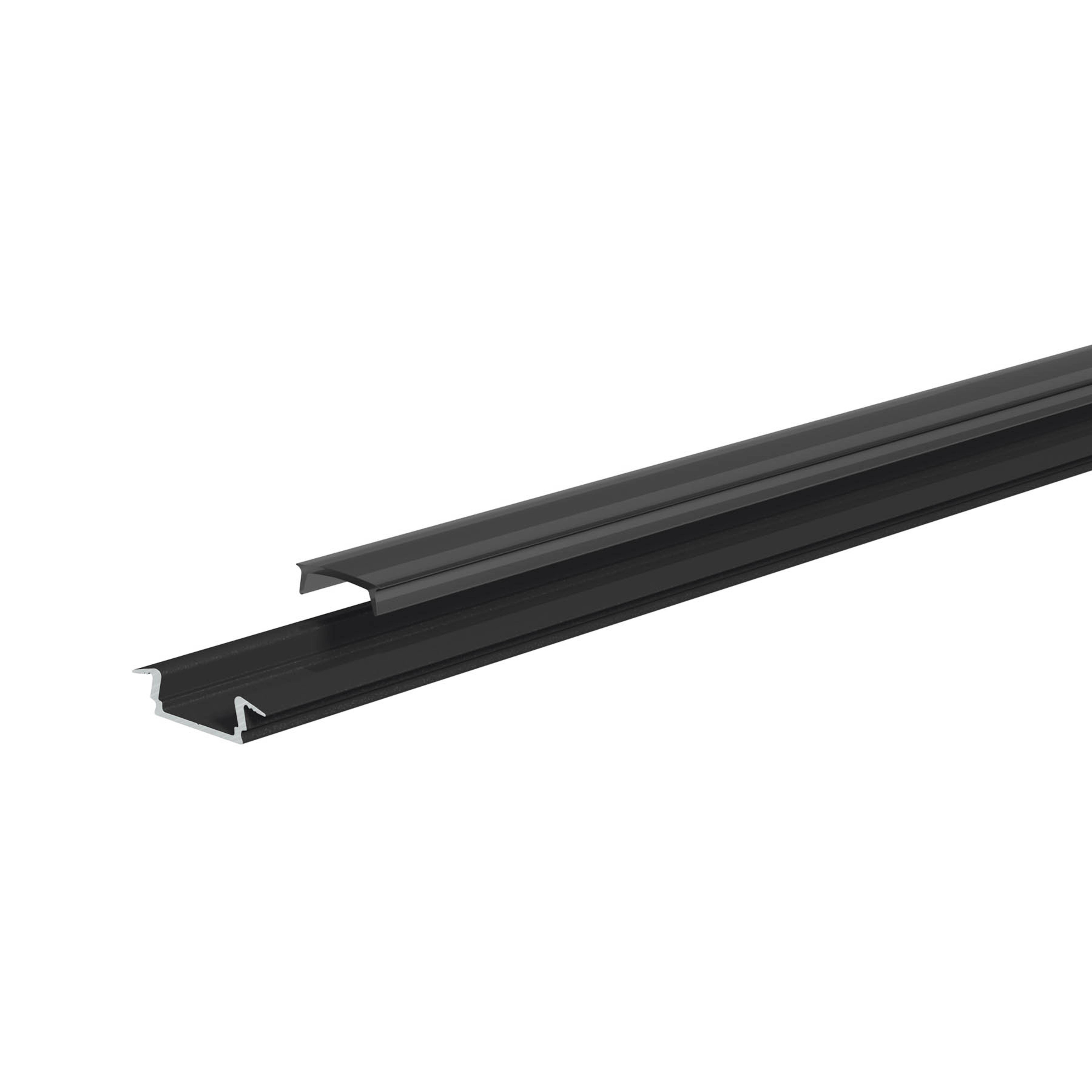 EVN APFLAT3, perfil de aluminio en T, 200cm, negro