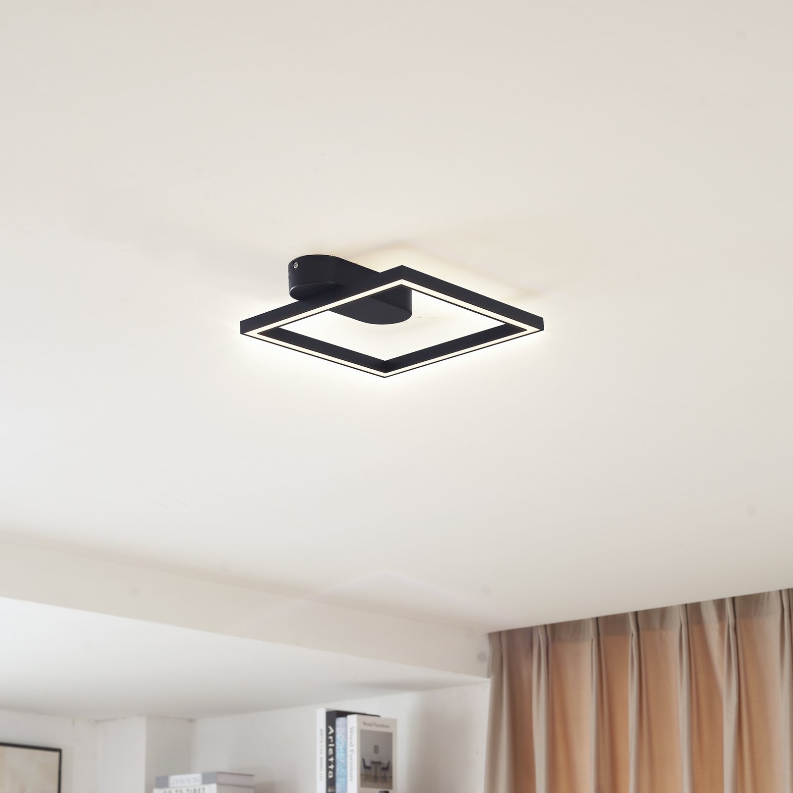 Yulla LED Deckenleuchte Schwarz - Lindby