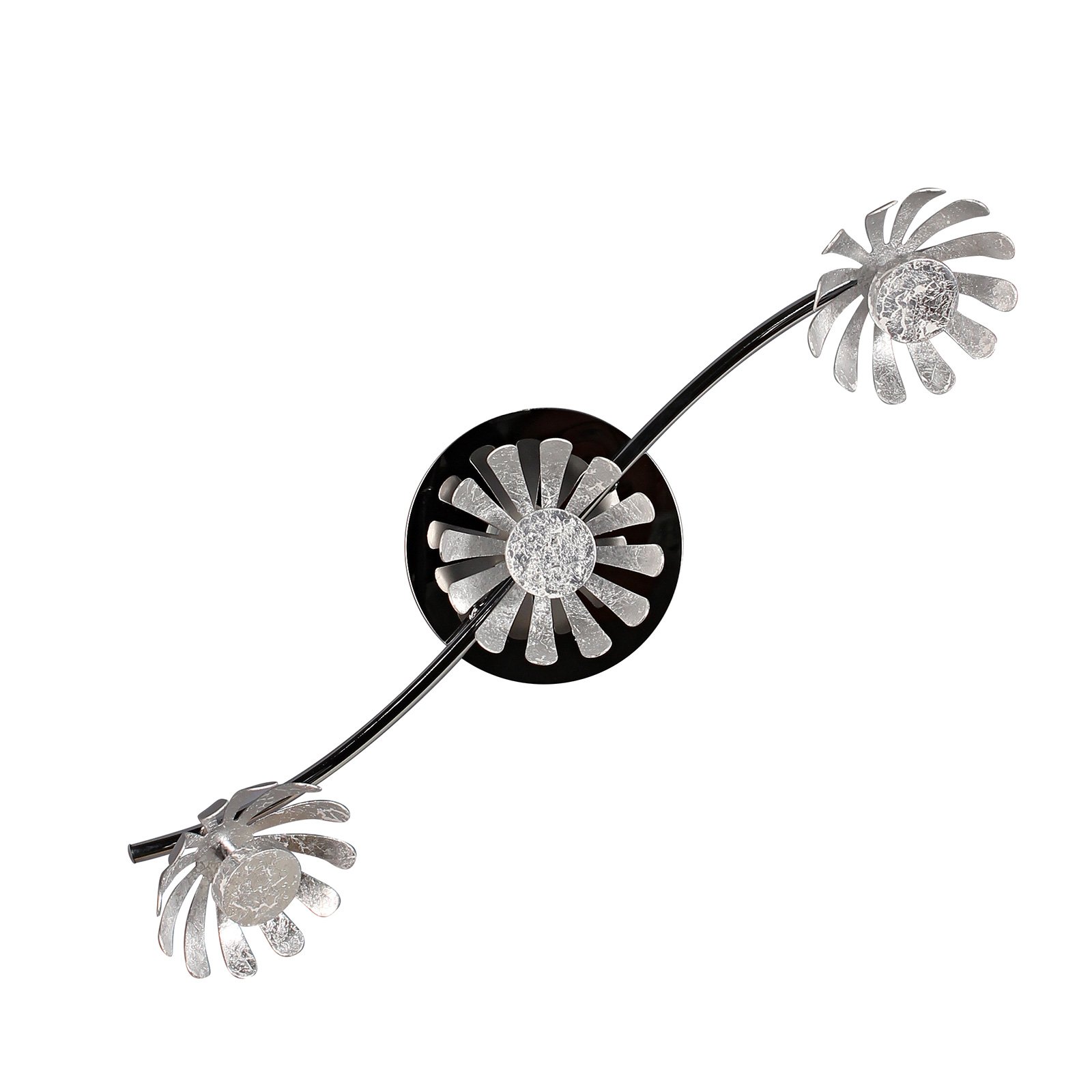 LED-Wandleuchte Bloom dreiflammig silber