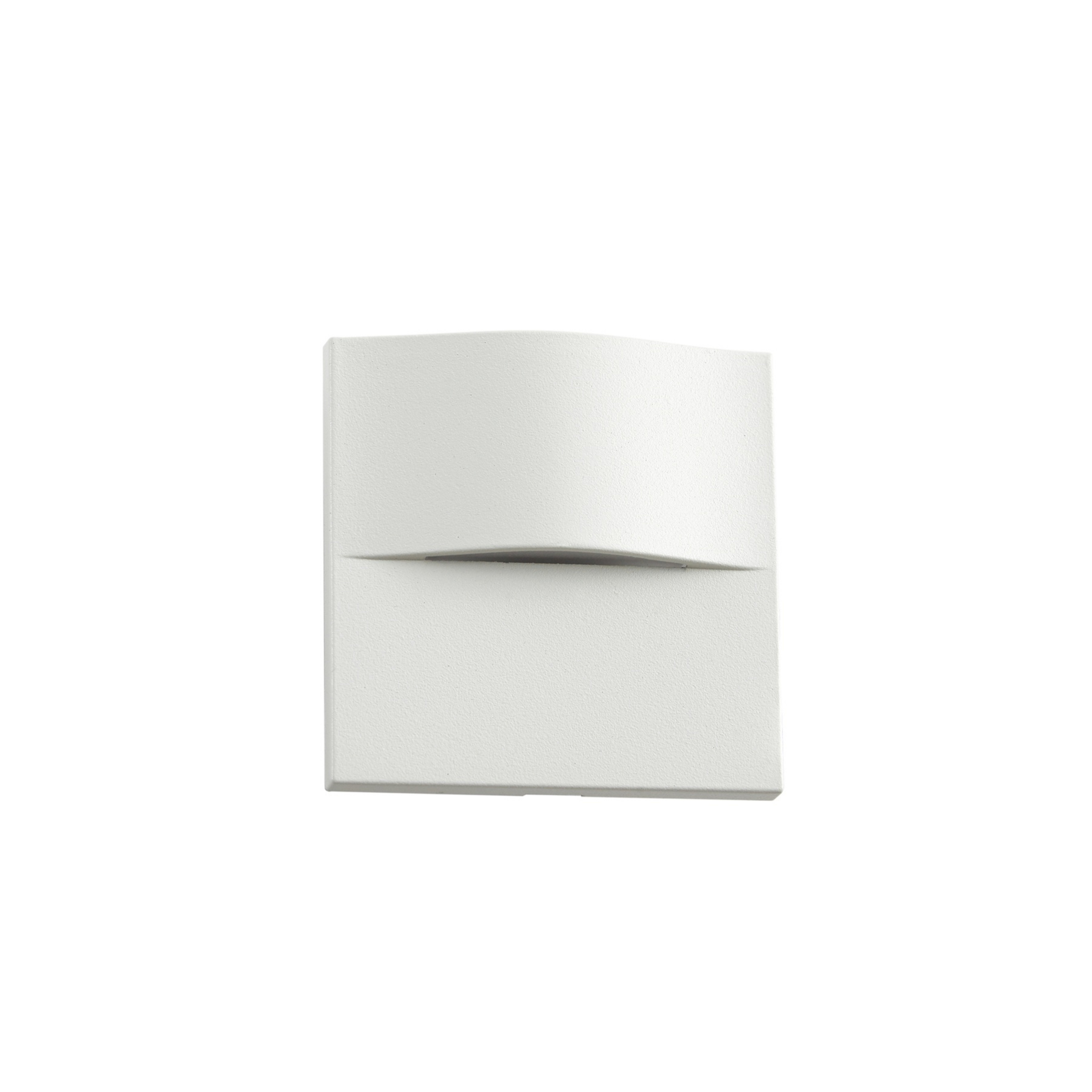 Alune LED-vægindbygningslampe, buet, hvid, IP65 8 x 8 cm - Lindby