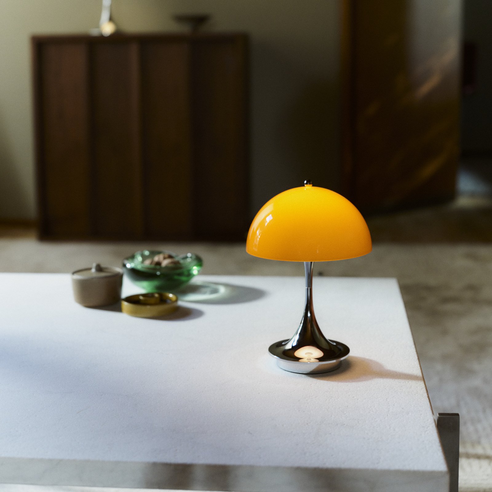 Panthella 160 Portable Original, opalowo-pomarańczowa – Louis Poulsen Panthella 160 Portable Original, opalowo-pomarańczowa – Louis Poulsen