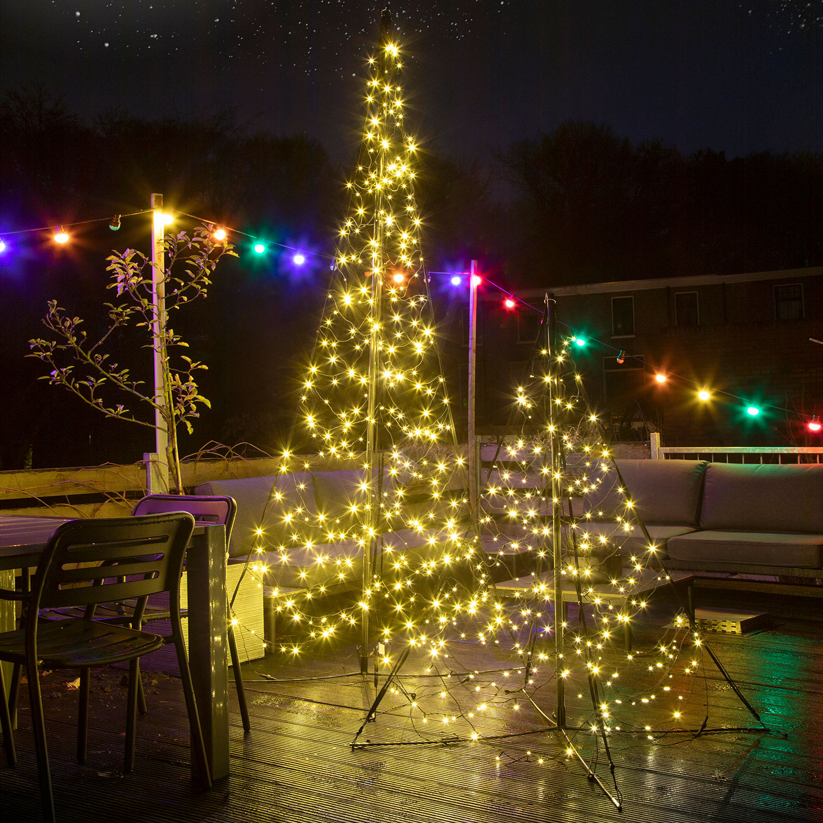 Árbol de Navidad Fairybell con mástil, 240 LED 150cm